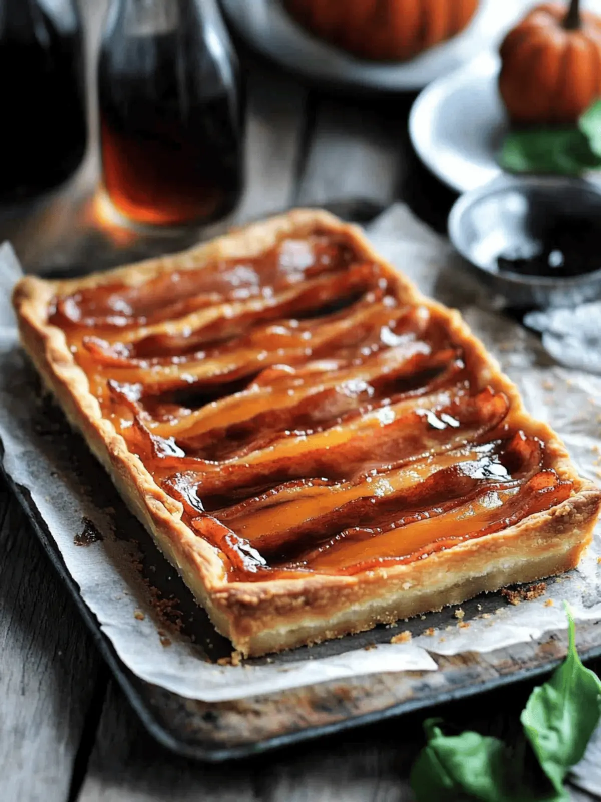 Bacon Tart with Pumpkin and Maple