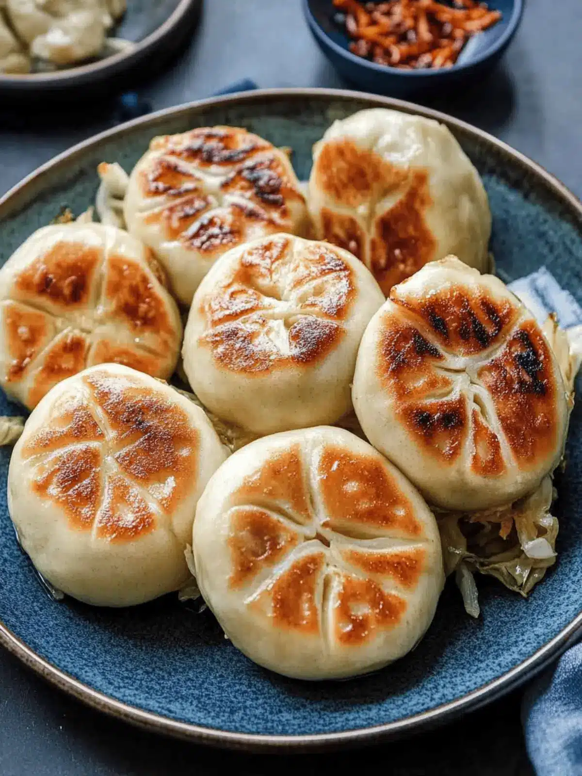 Pan-Fried Cabbage and Noodle Buns