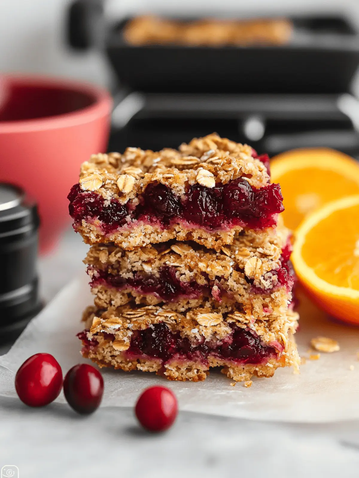 Orange Cranberry Oat Bars with Browned Butter