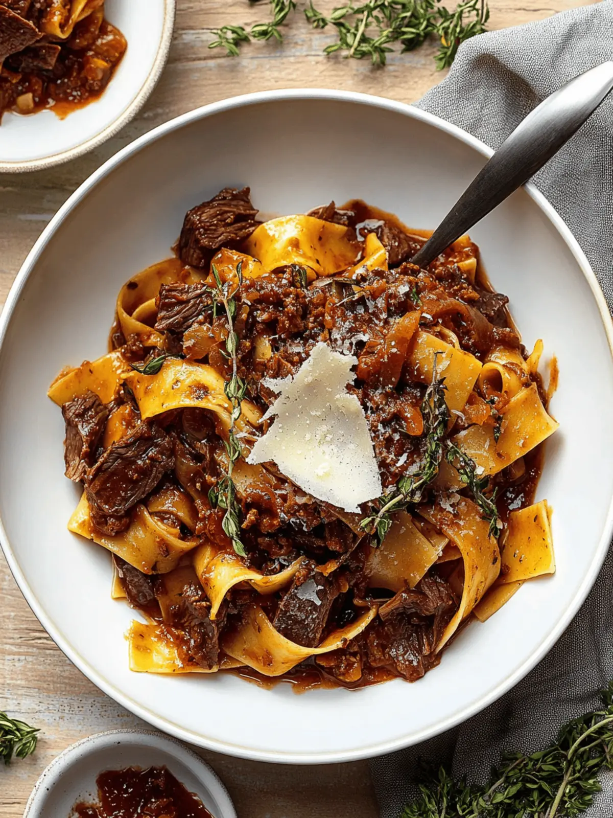 Braised Steak Ragu with Pappardelle