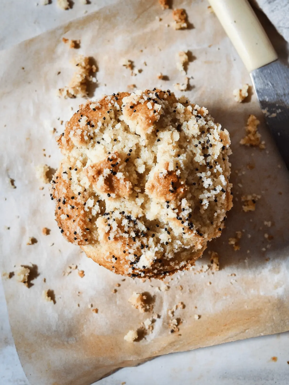 Tahini Banana Crumb Muffins