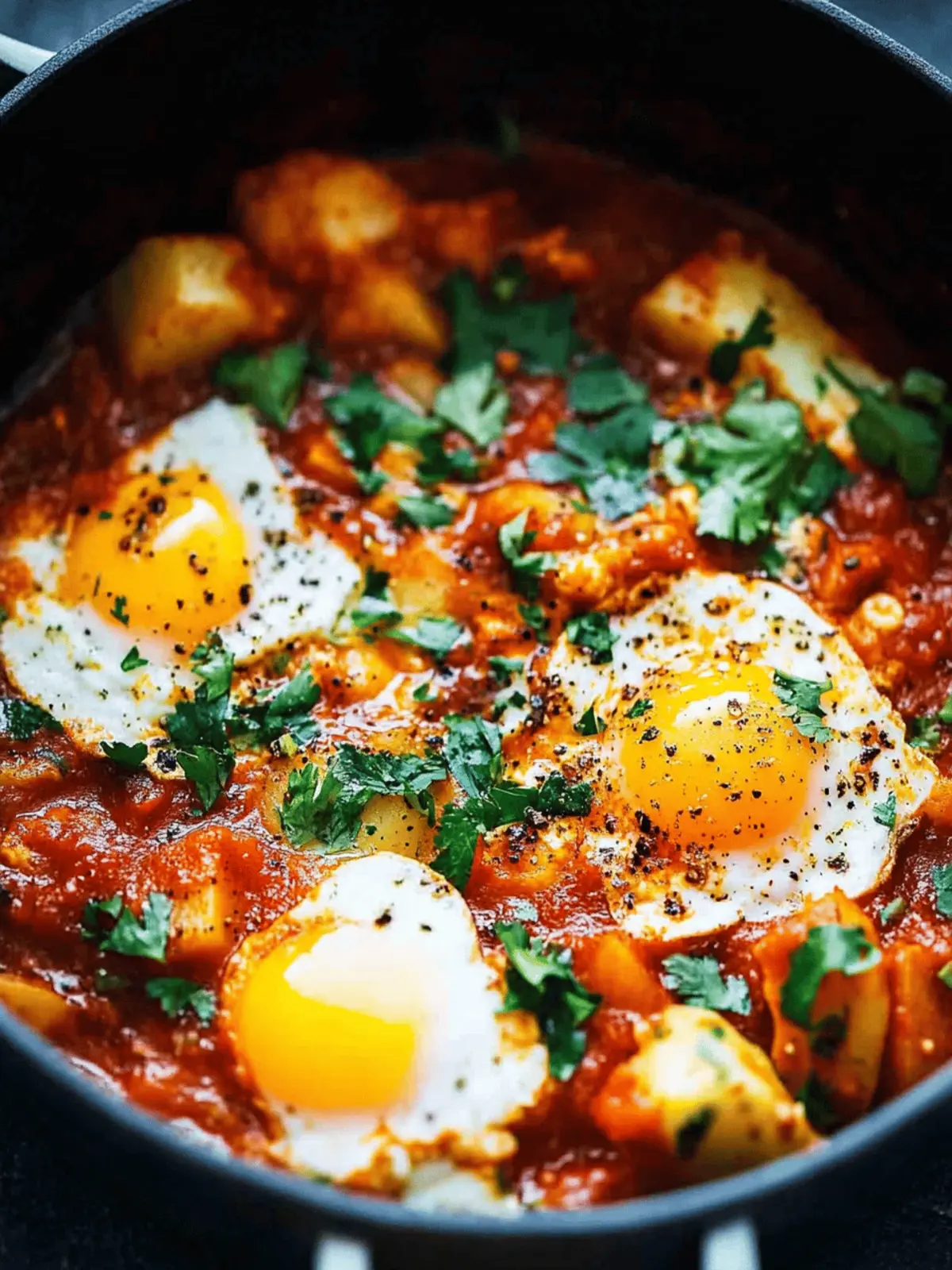 One Pot Spicy Eggs and Potatoes