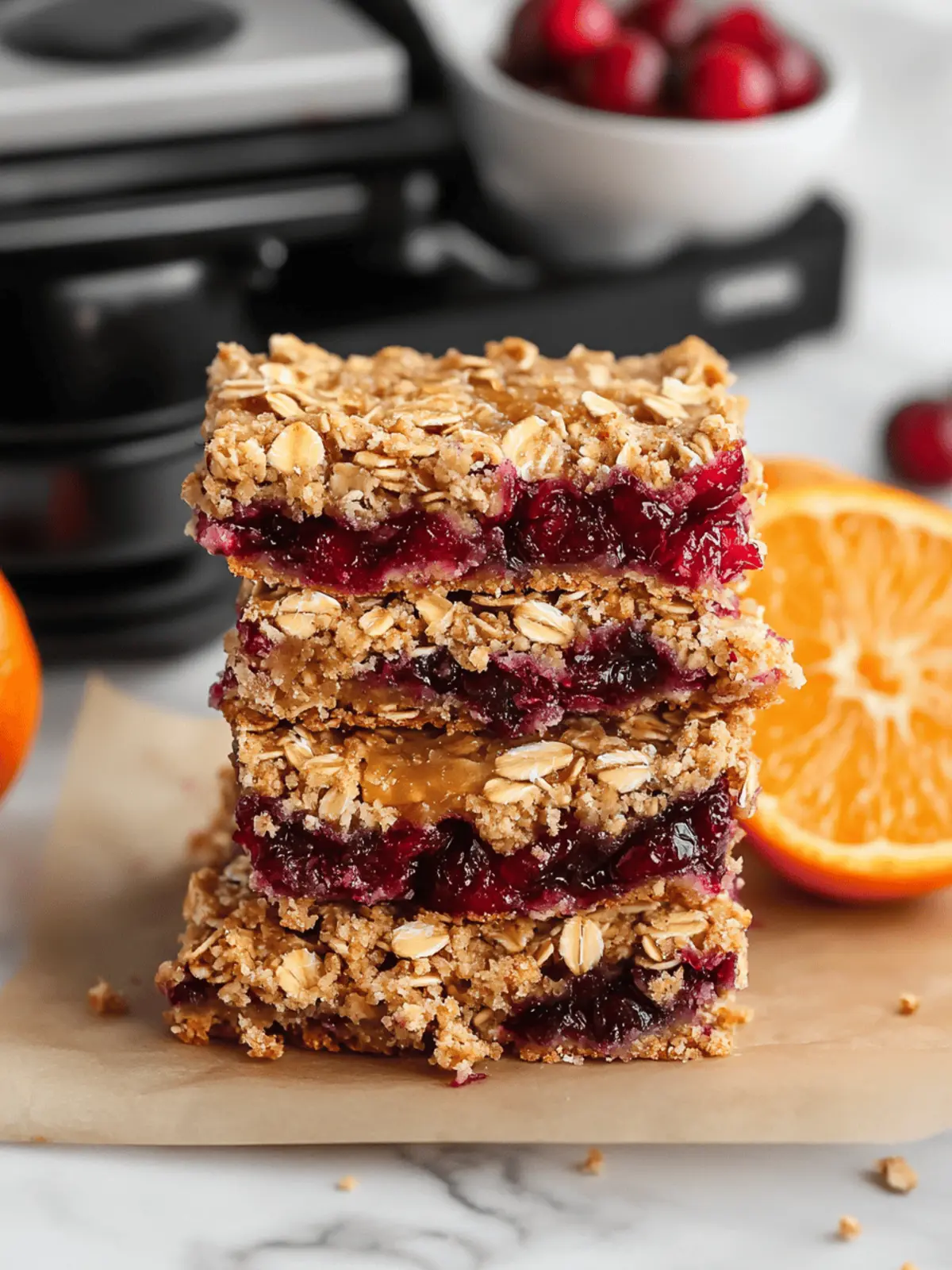 Orange Cranberry Oat Bars with Browned Butter