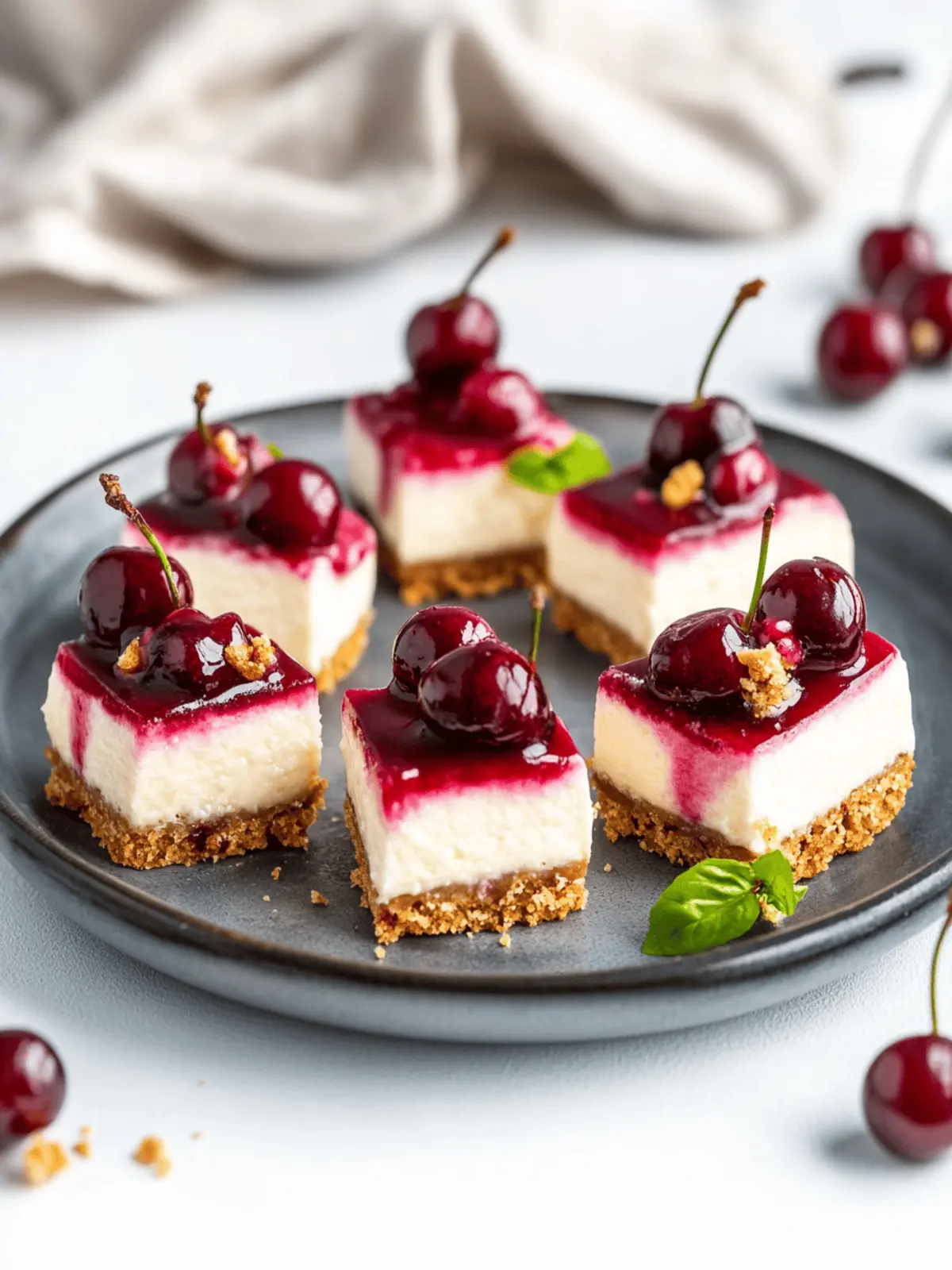 Cherry Cheesecake Bites