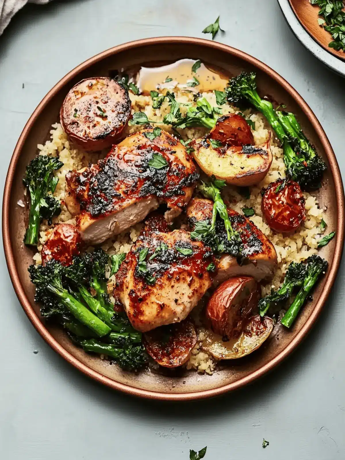 Honey Harissa Chicken Sheet Pan