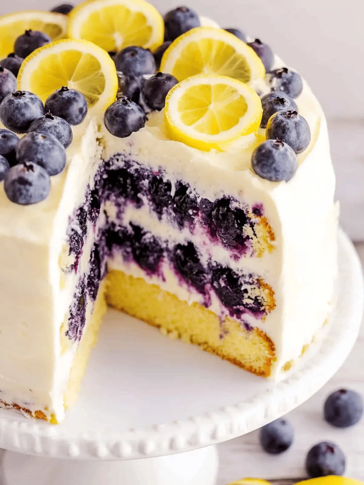 Blueberry Lemon Layer Cake