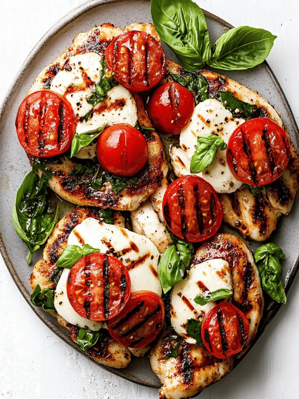Grilled Chicken Caprese (or Stovetop)