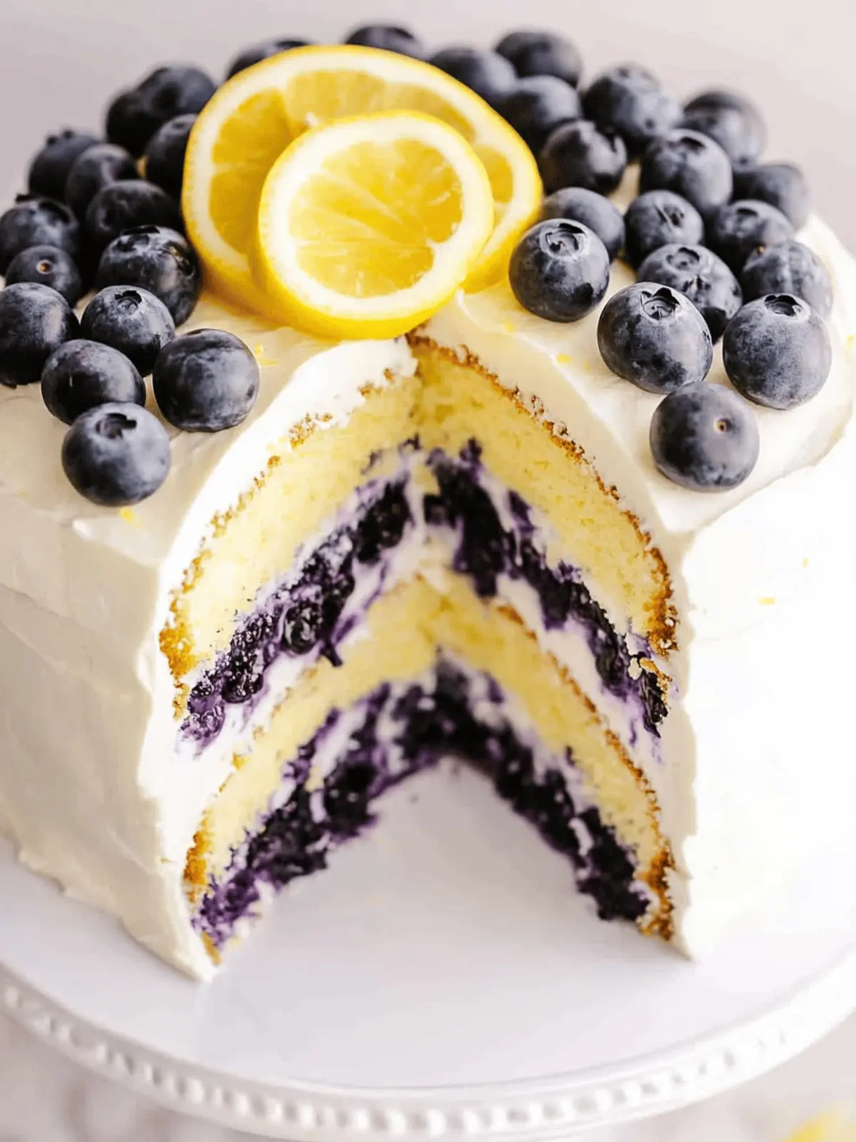 Blueberry Lemon Layer Cake