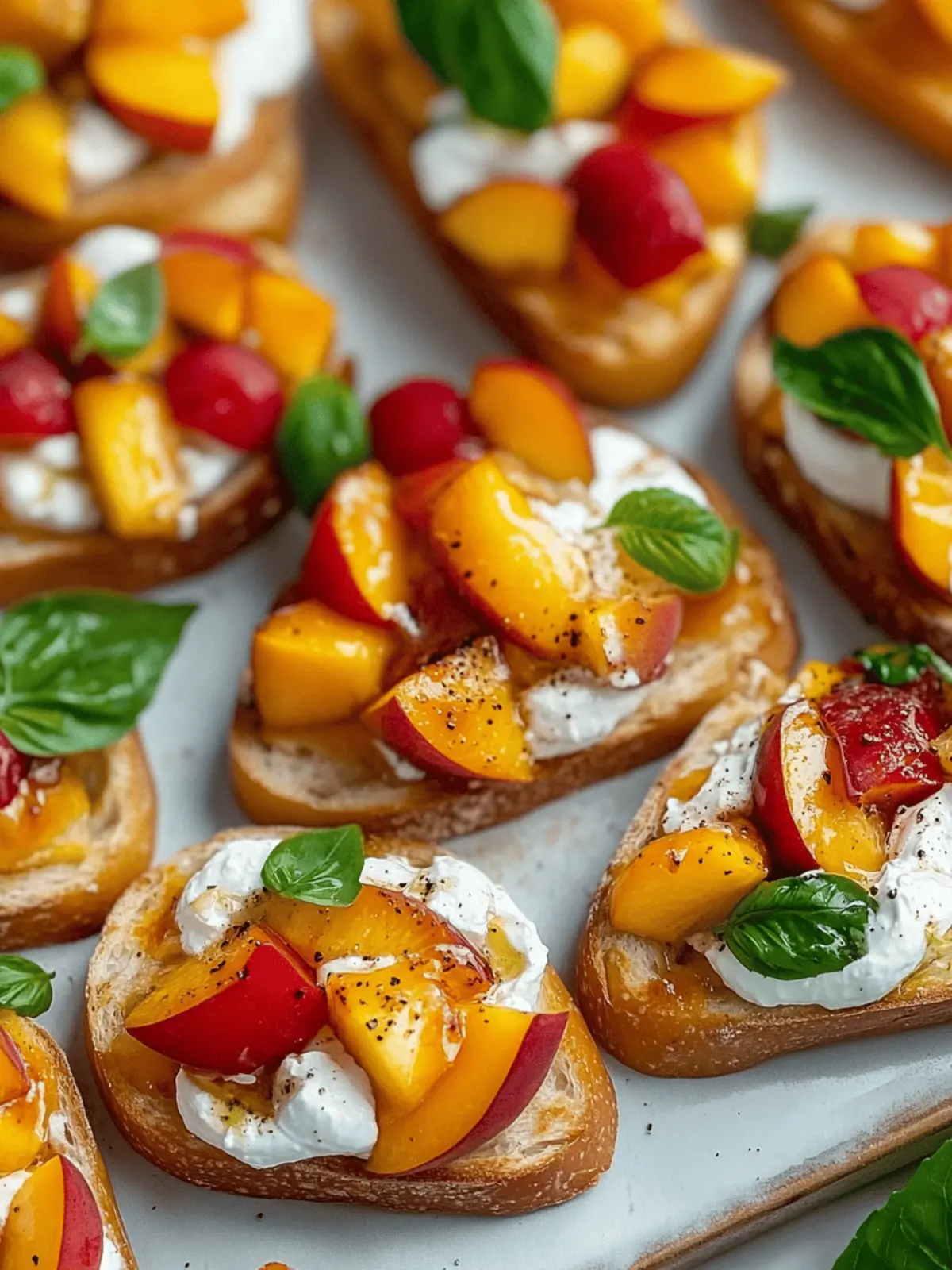 Sun-Kissed Peach Bruschetta
