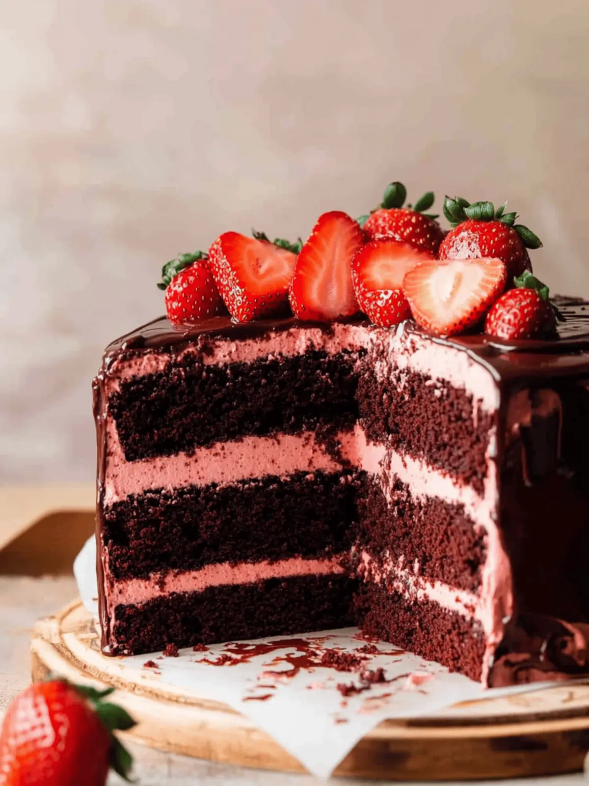 Chocolate Strawberry Cake