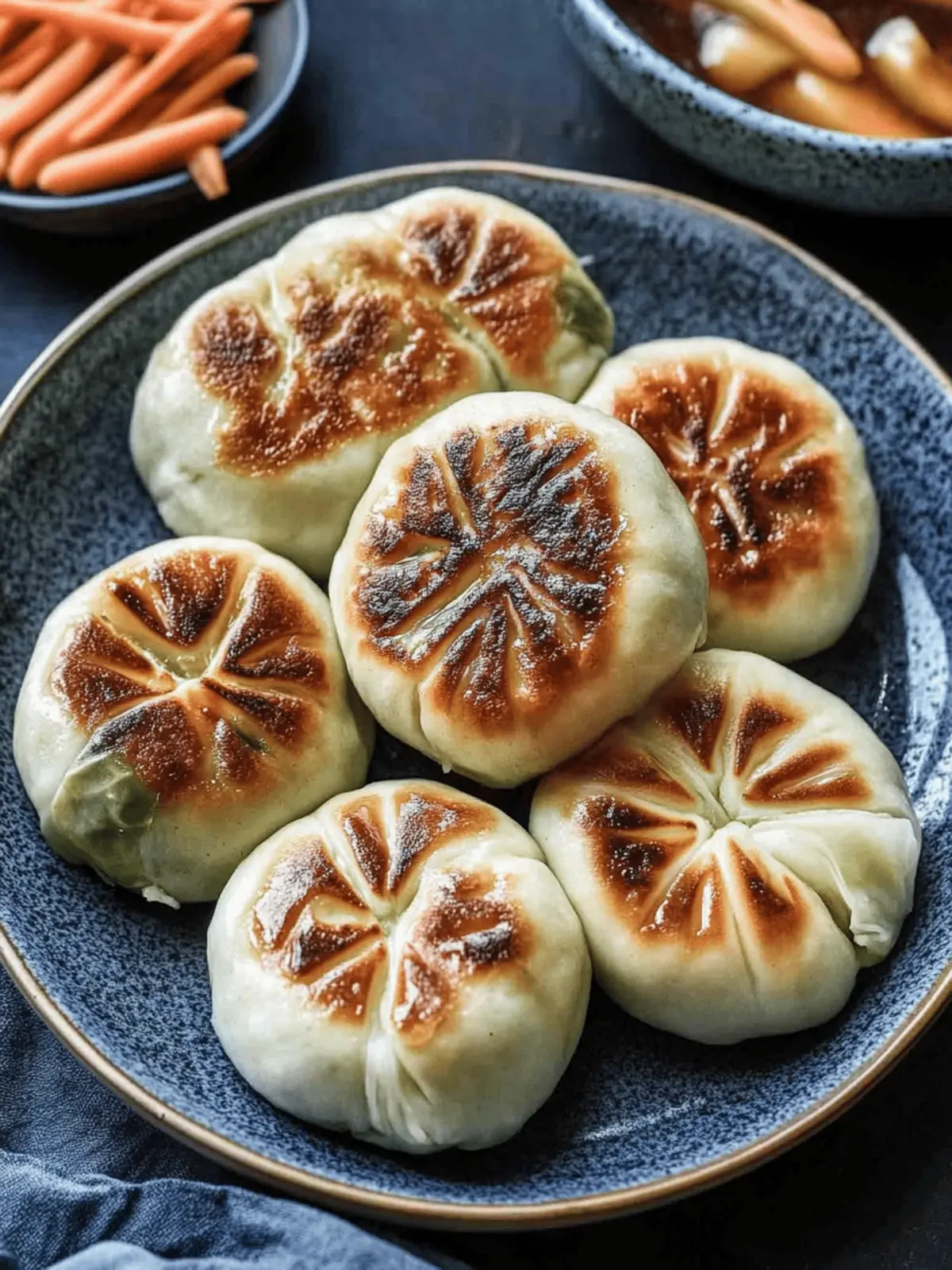 Pan-Fried Cabbage and Noodle Buns