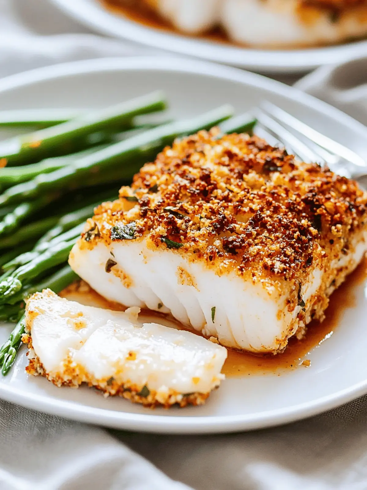 Parmesan Crusted Baked Halibut Fish