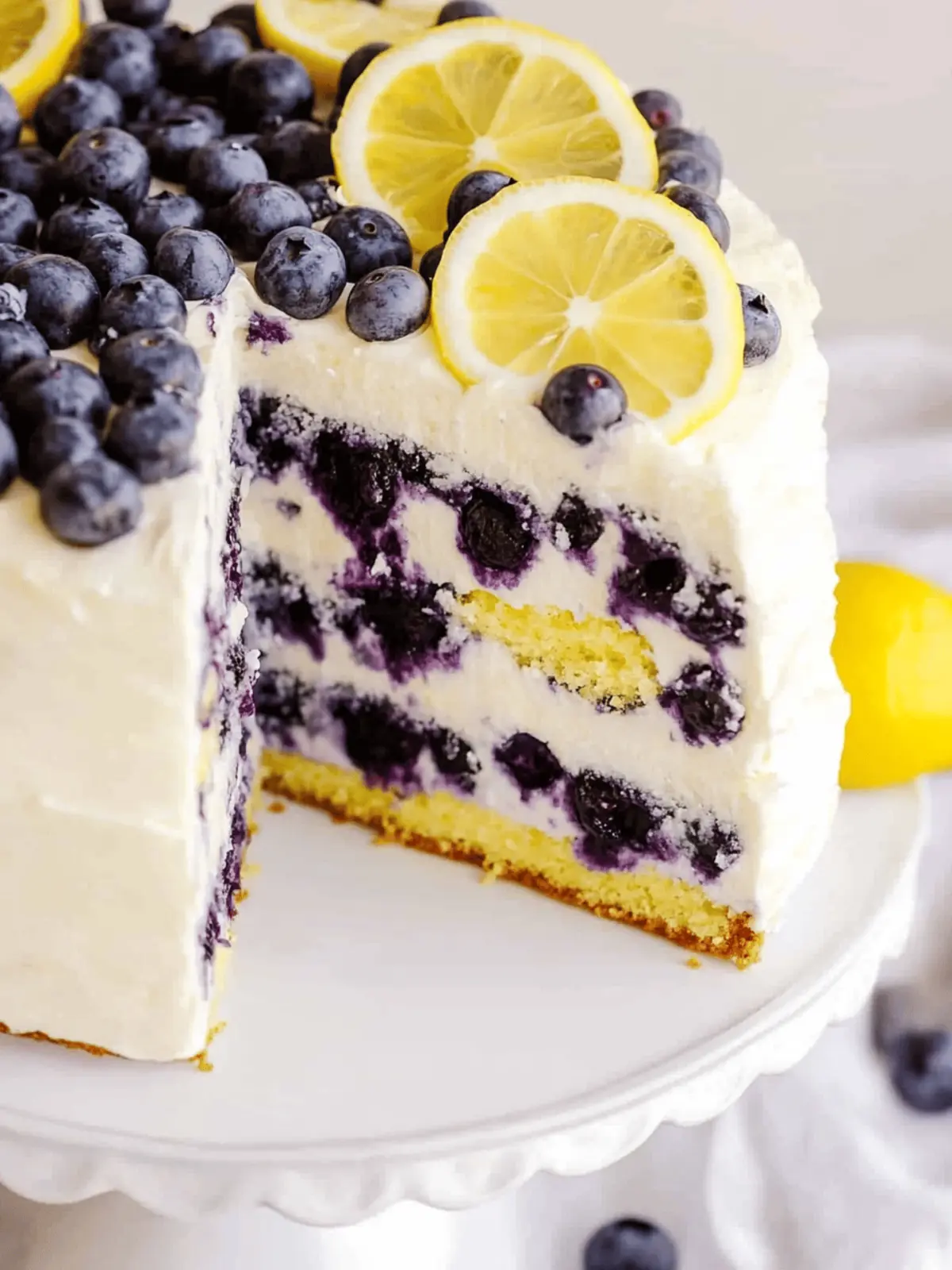 Blueberry Lemon Layer Cake