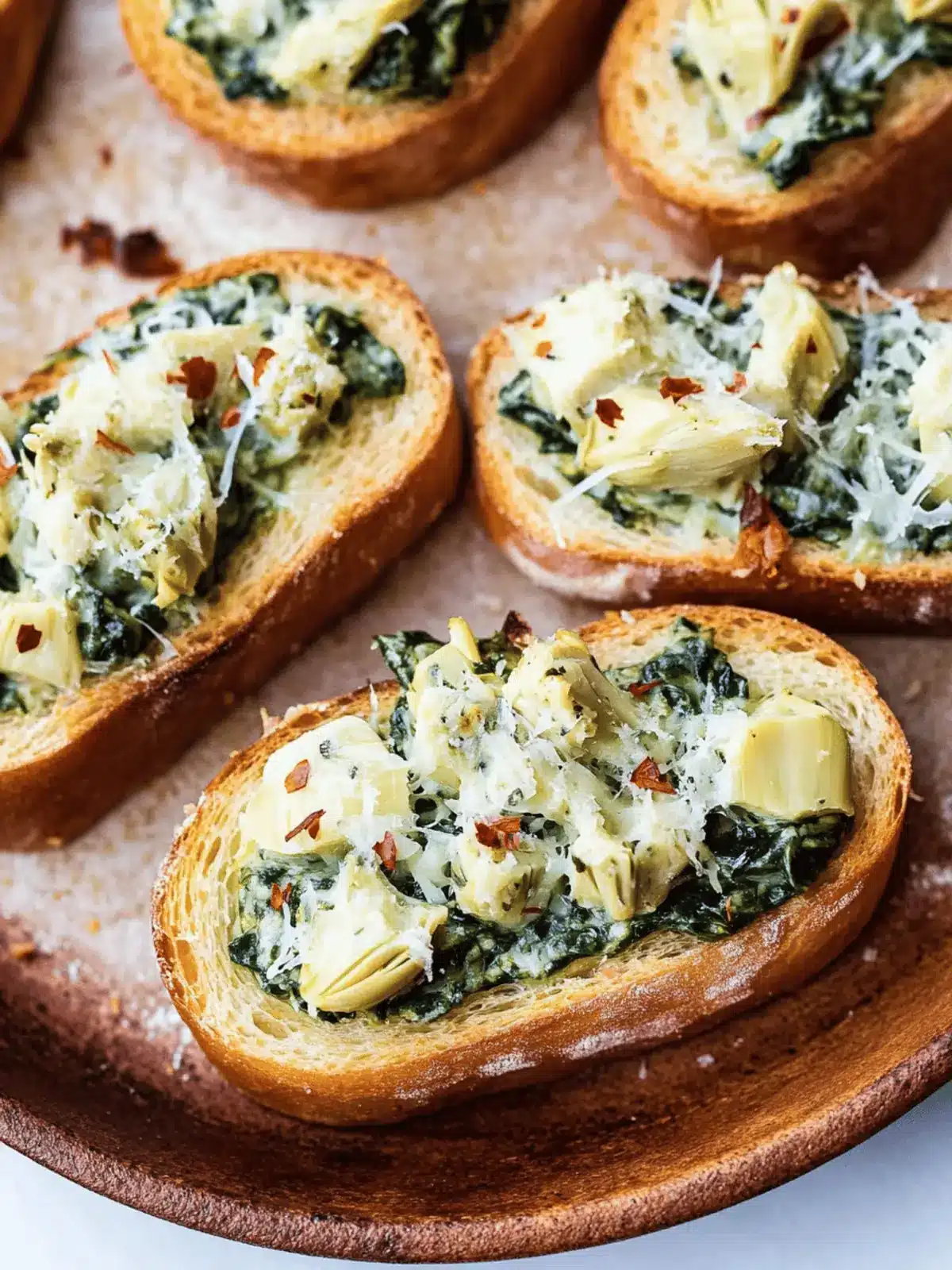 Spinach-Artichoke Crostini