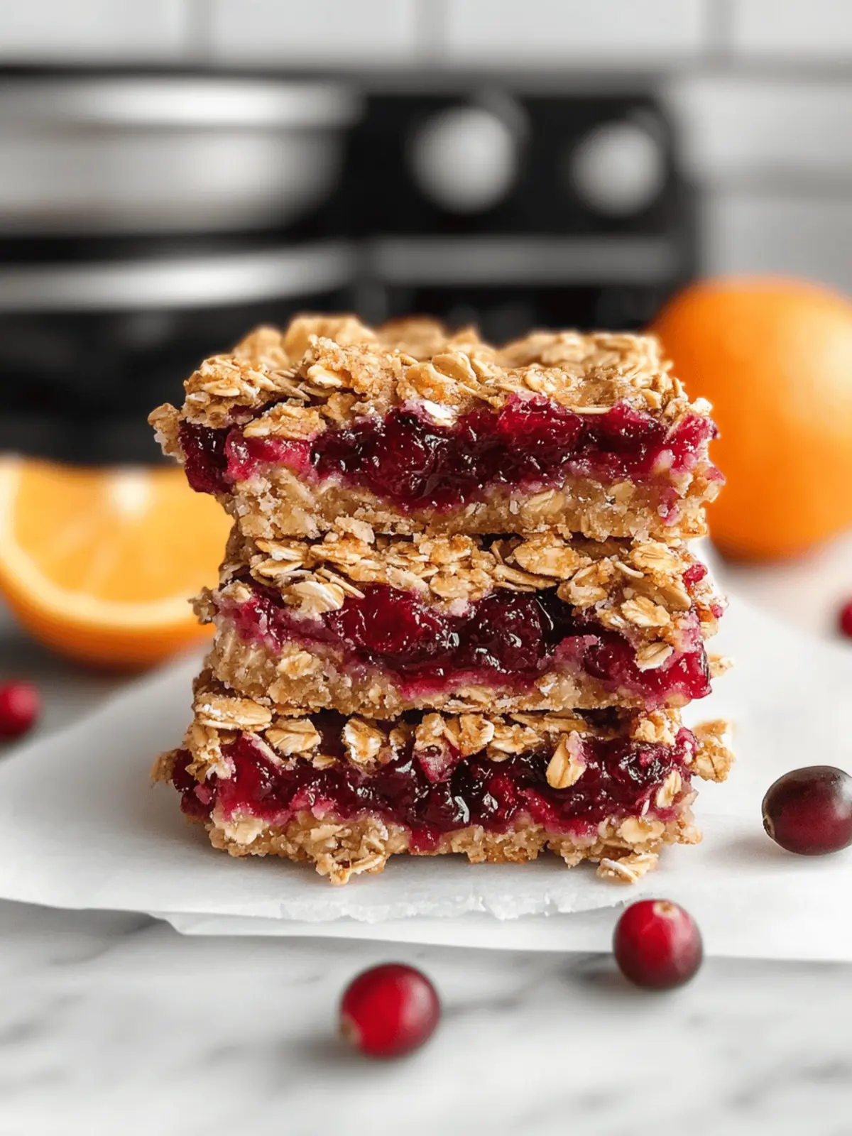 Orange Cranberry Oat Bars with Browned Butter