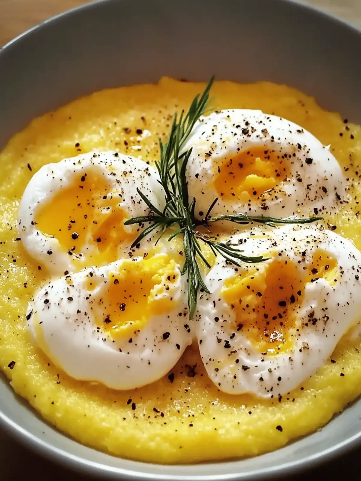 Creamy Polenta with Poached Eggs