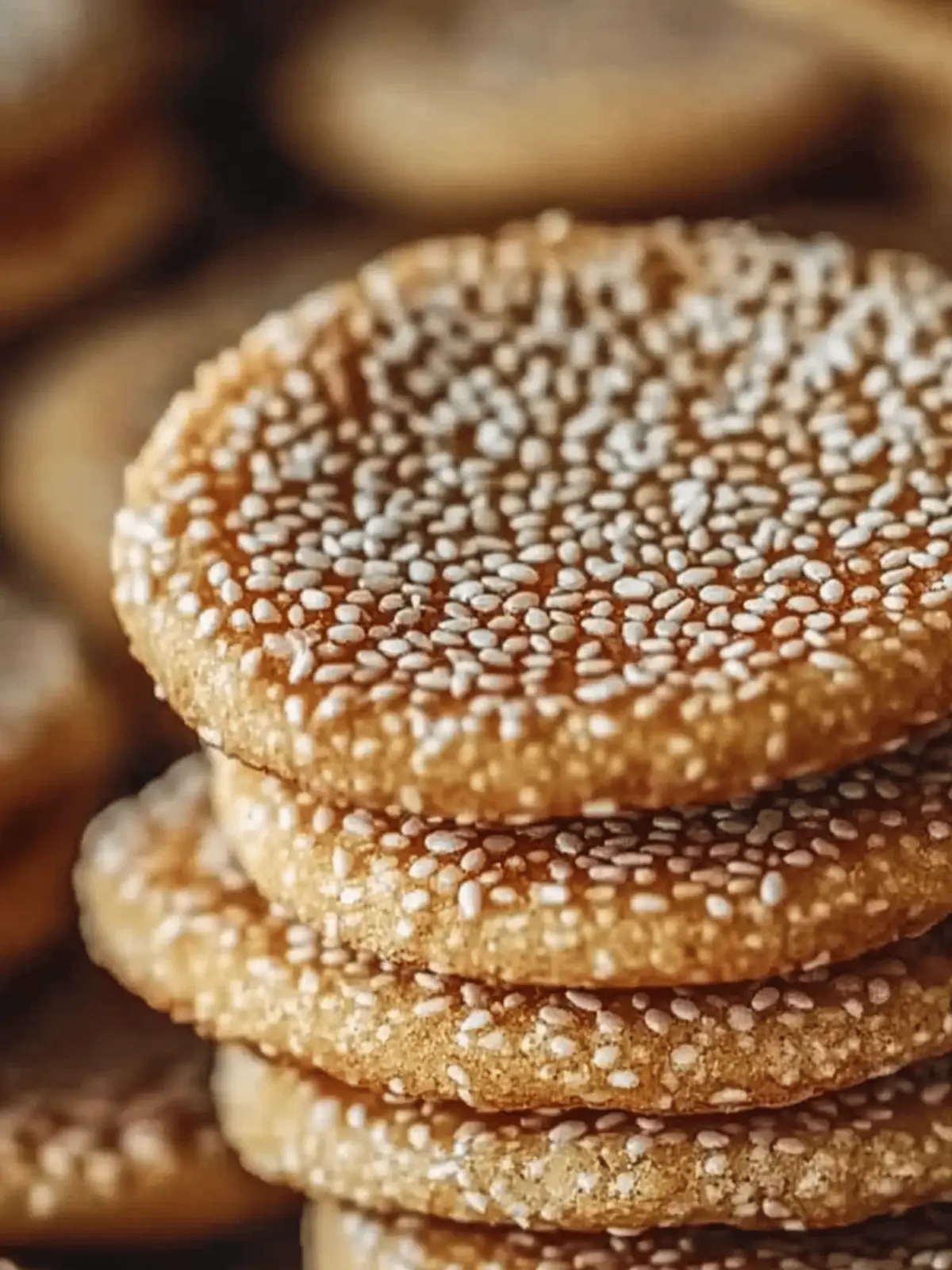 Buttery Honey Sesame Cookies
