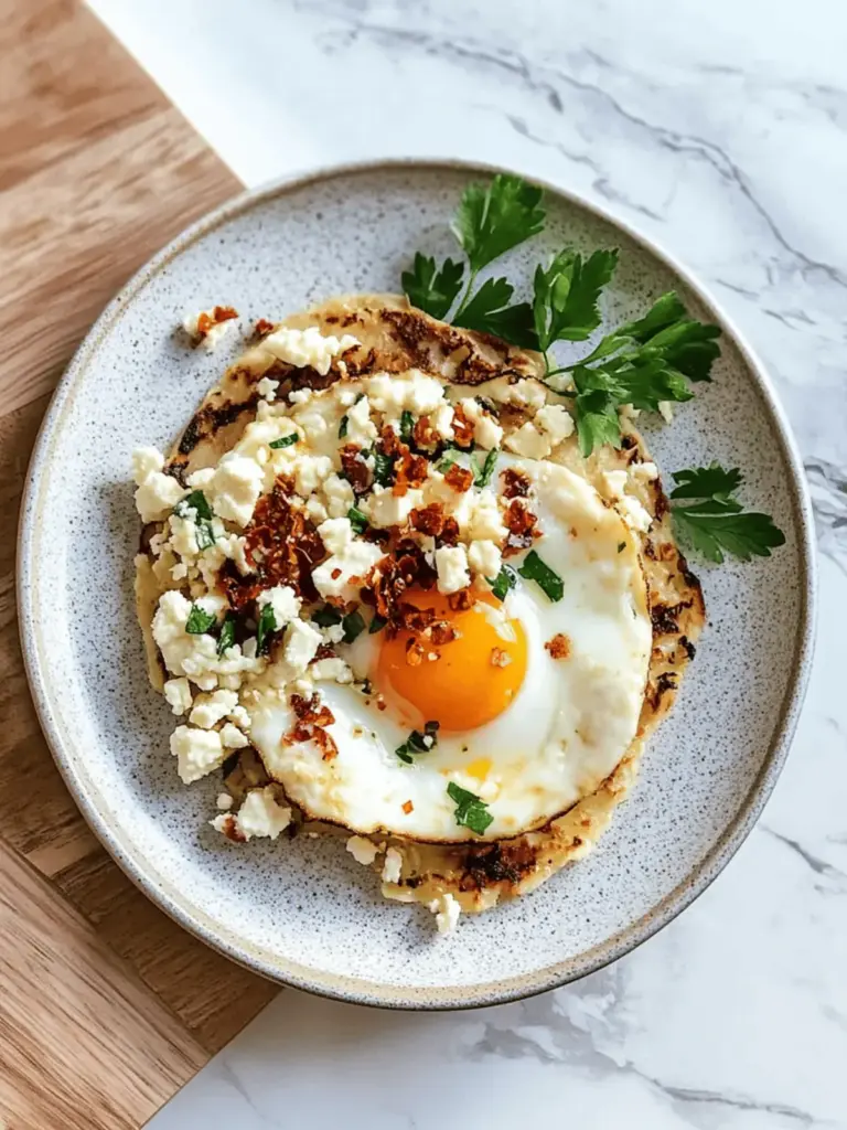 Crispy Fried Feta Egg Tortilla