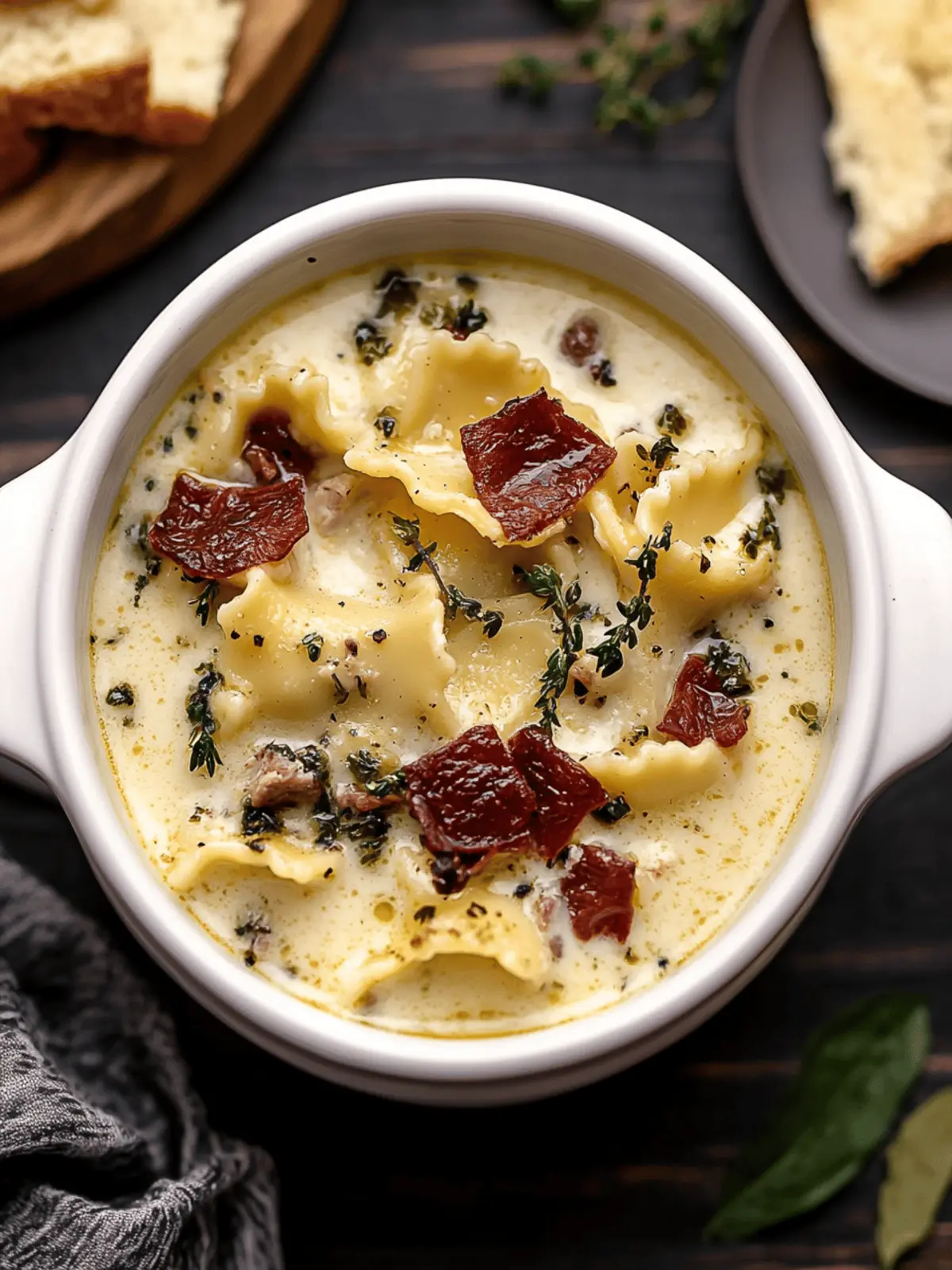 Creamy White Chicken Lasagna Soup