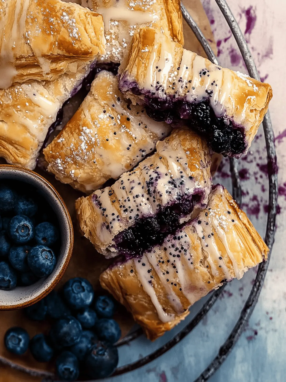 Easy Homemade Blueberry Toaster Strudels