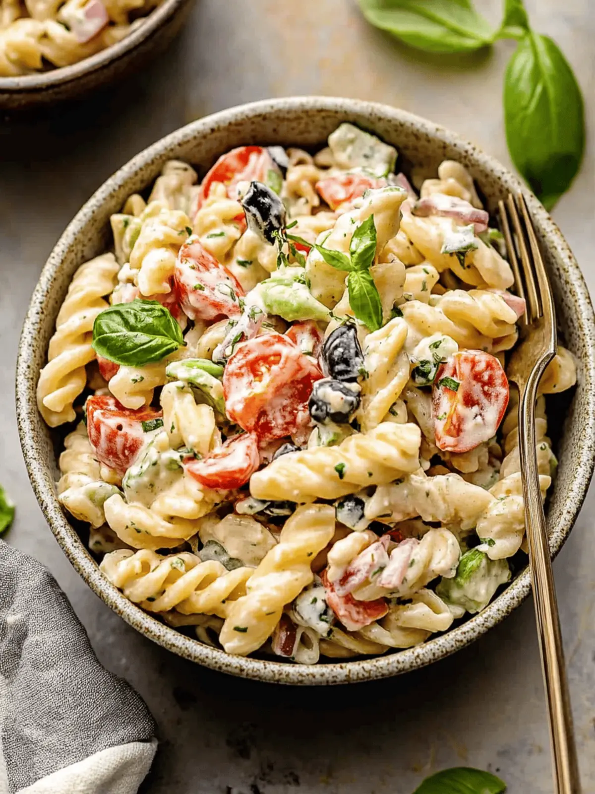 Creamy Italian Pasta Salad
