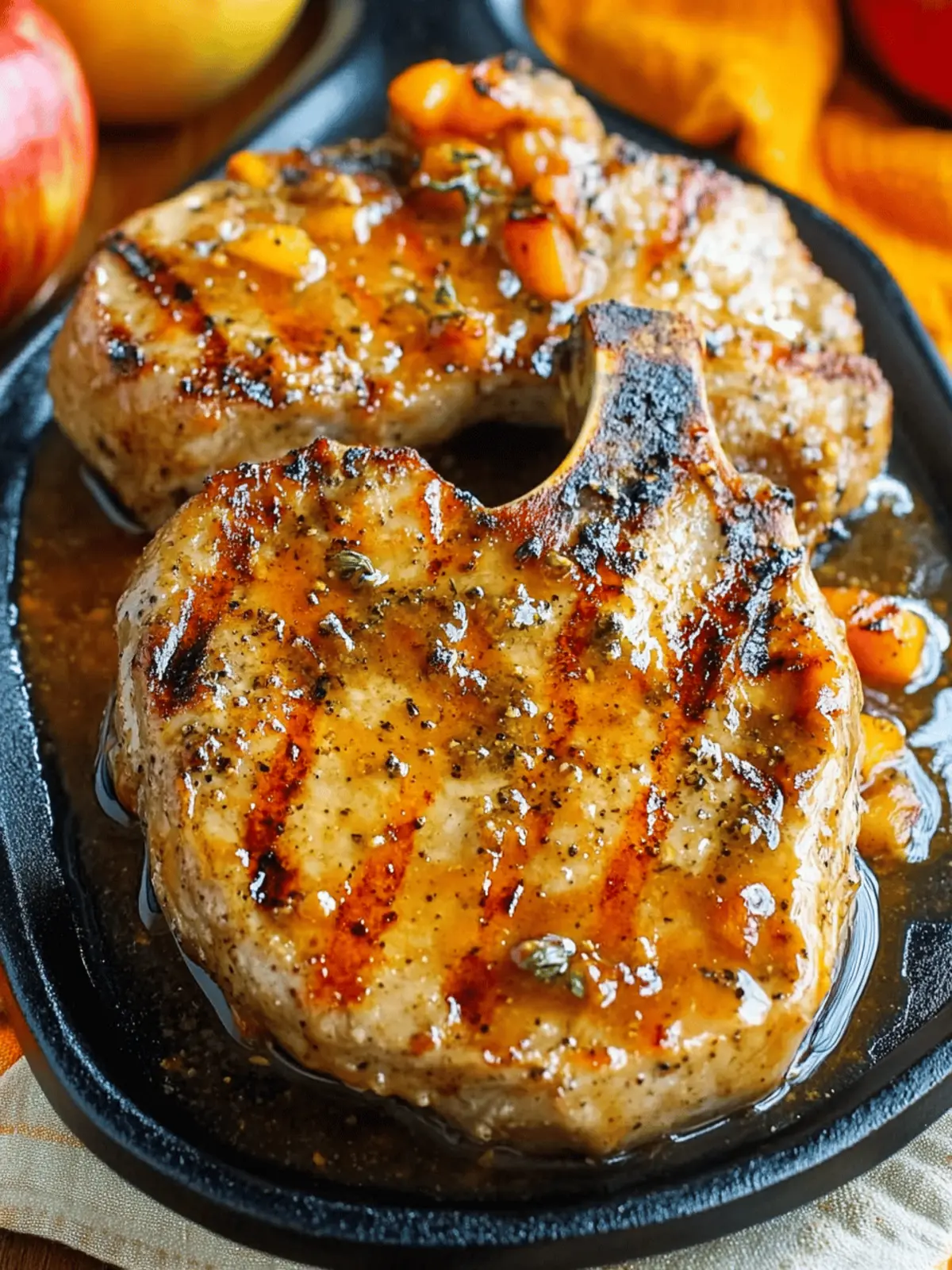 Maple Dijon Apple Cider Grilled Pork Chops
