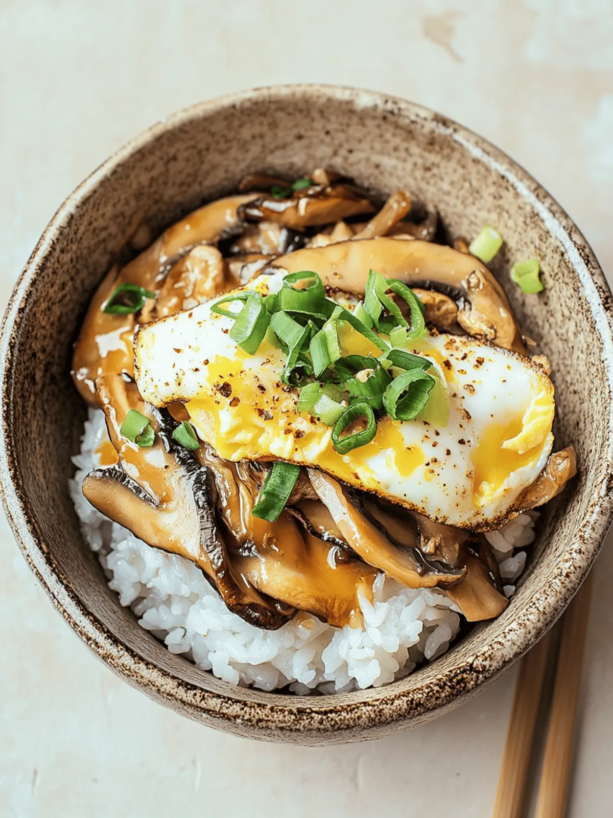 Mushroom and Egg Rice Bowl