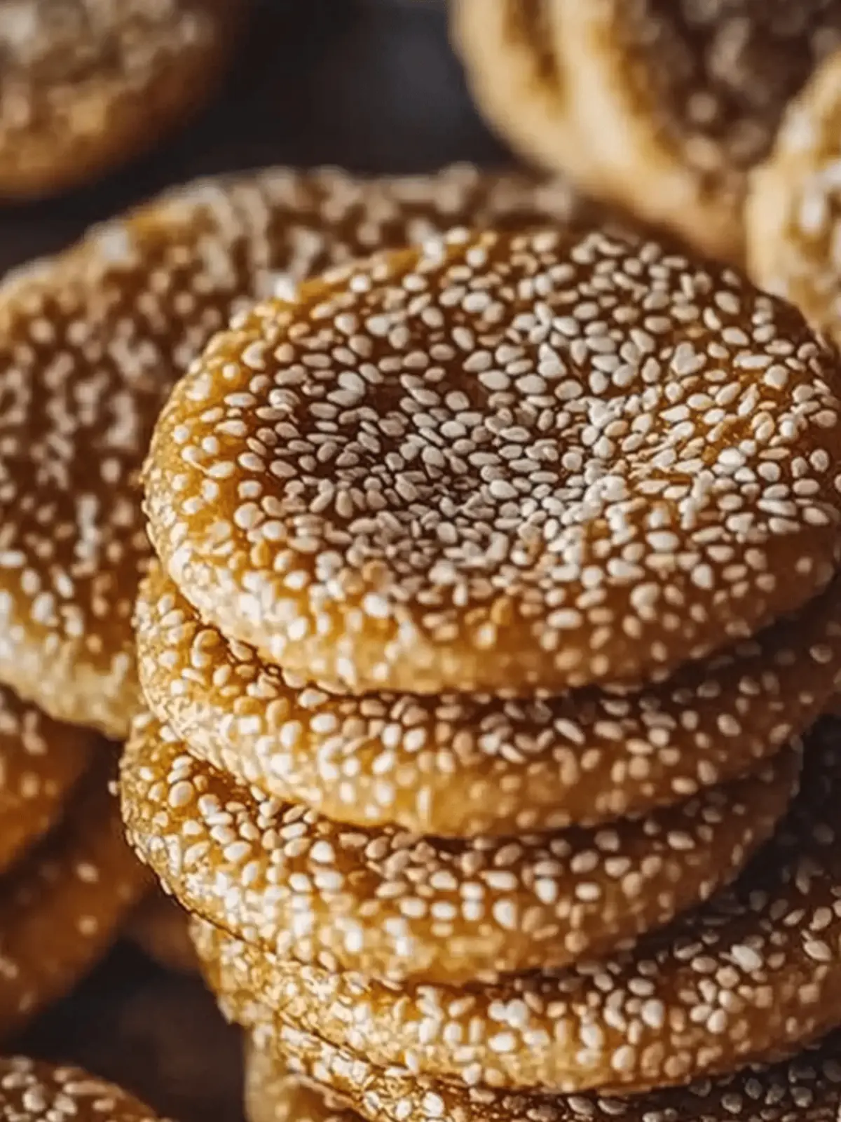 Buttery Honey Sesame Cookies