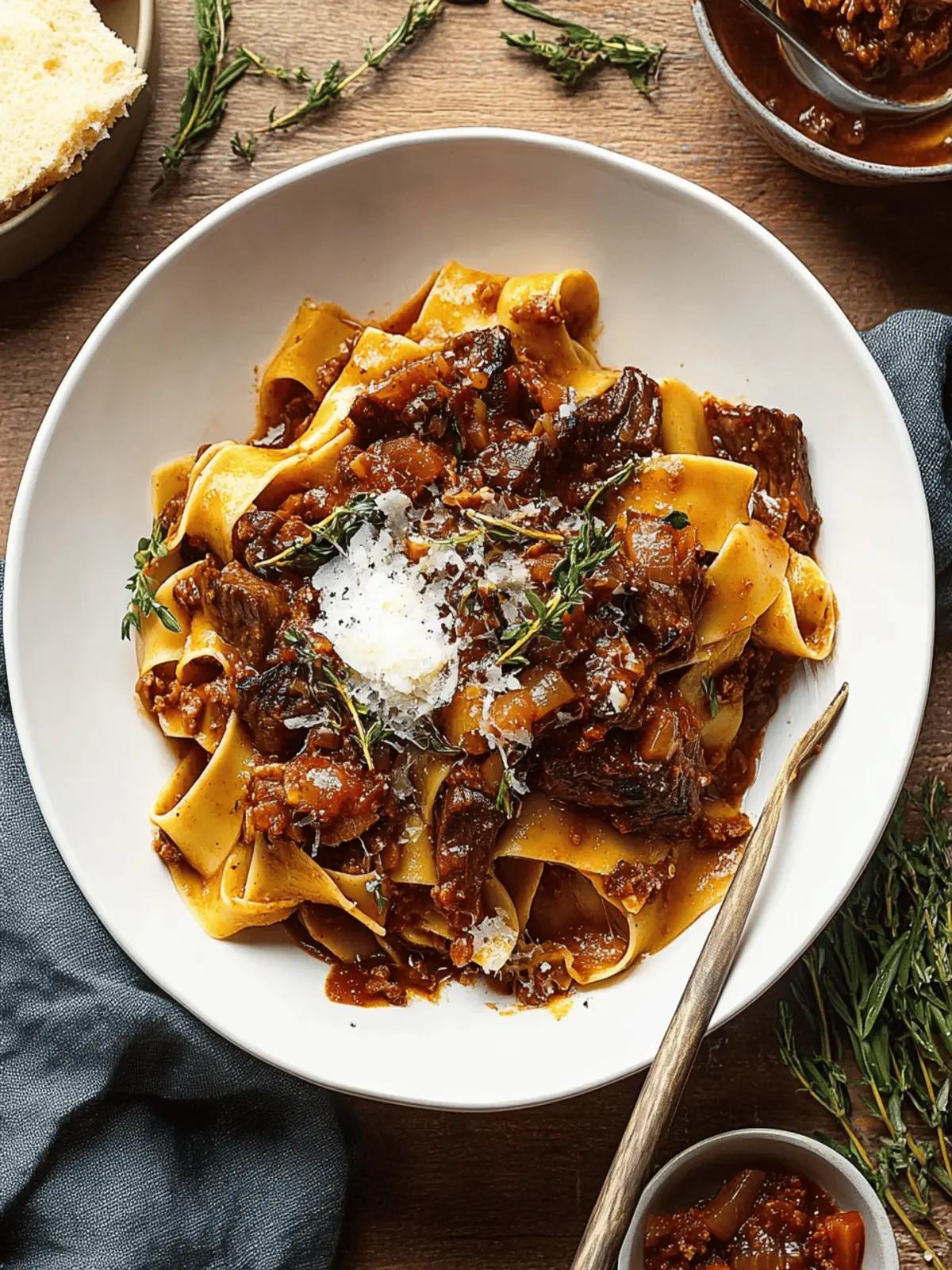 Braised Steak Ragu with Pappardelle