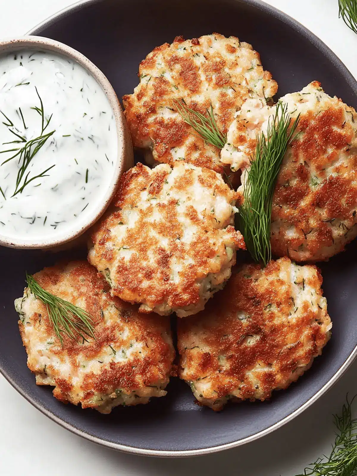 Salmon Croquettes With Dill Sauce