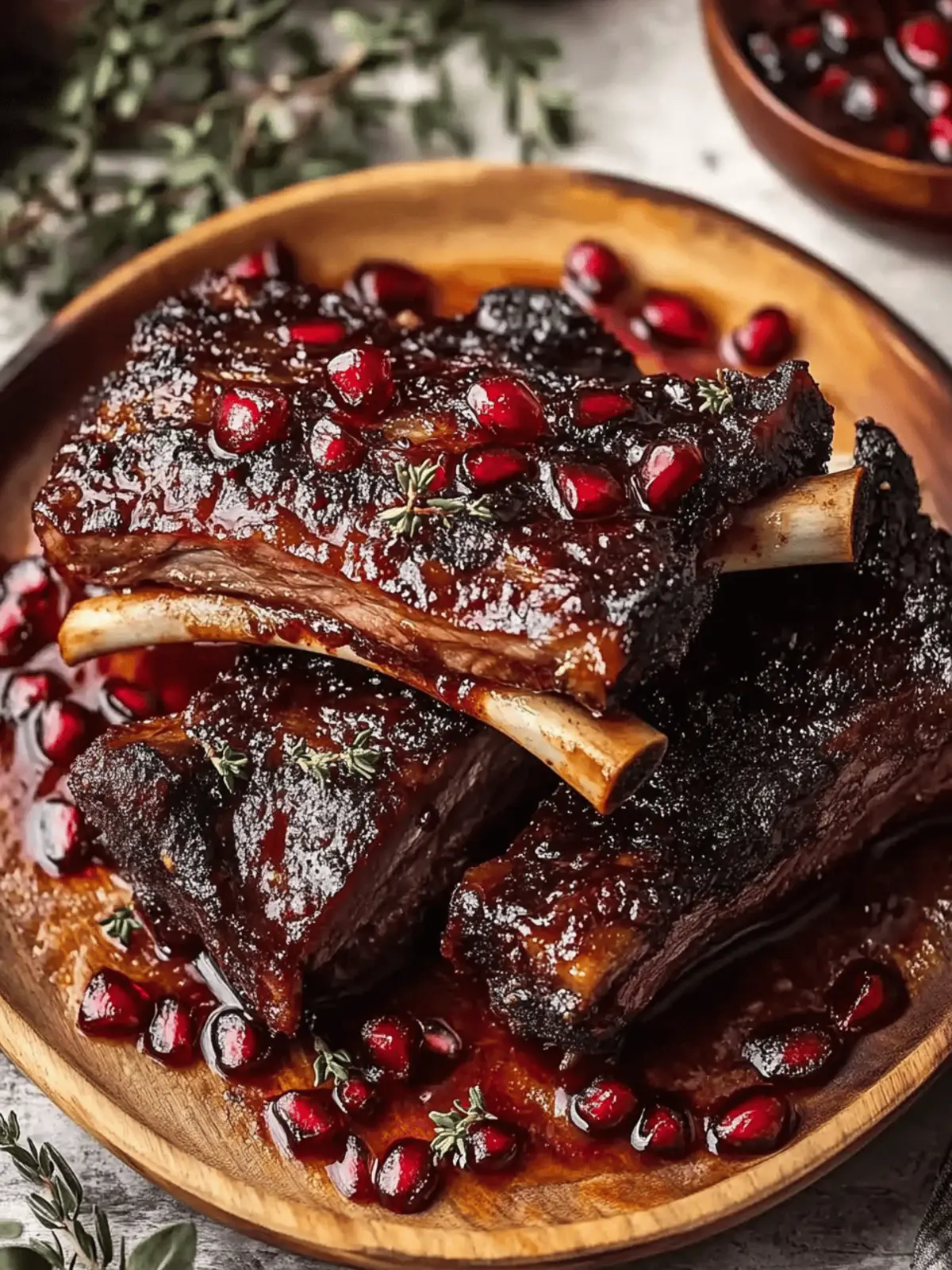 Pomegranate Braised Short Ribs