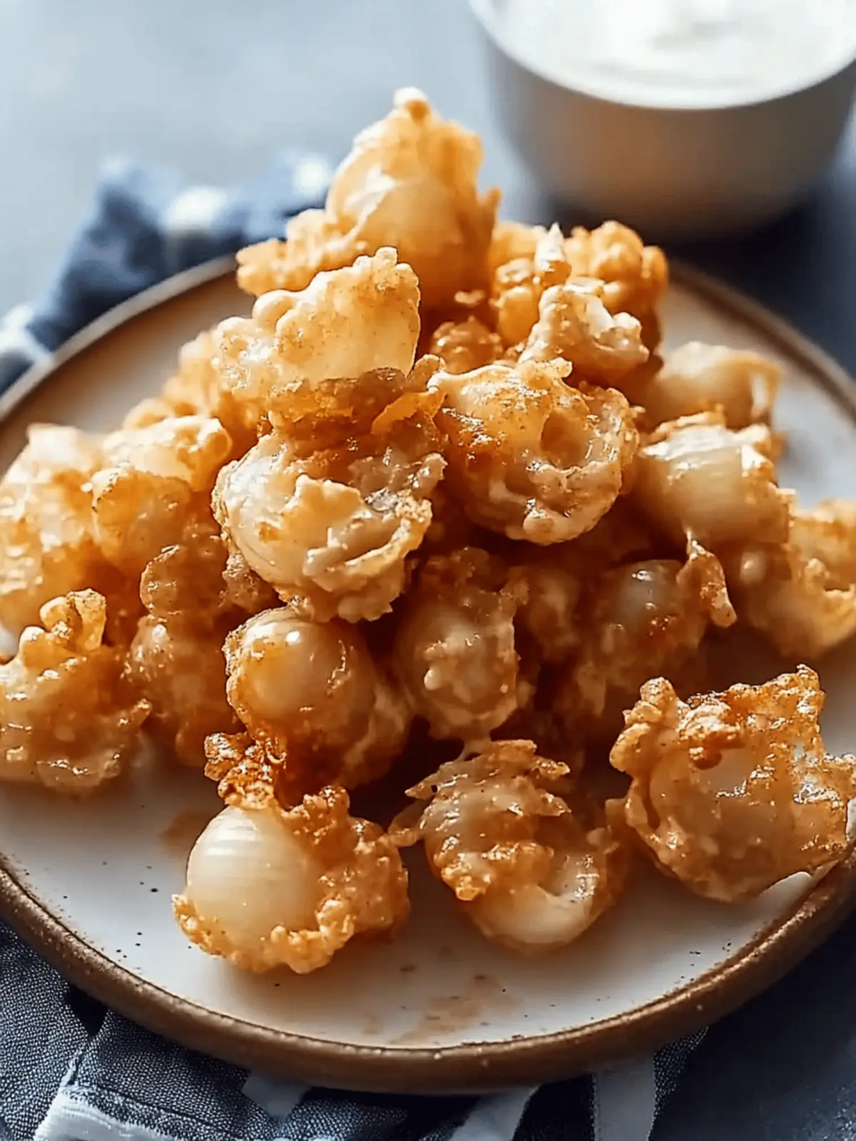 Bite-Sized Blooming Onions with Buttermilk Ranch Dip