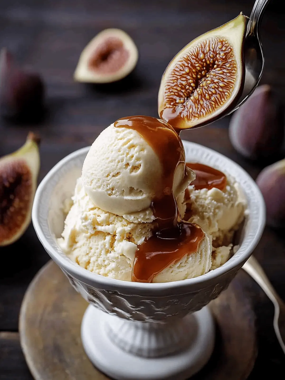 Fig Ricotta and Rum Caramel Gelato