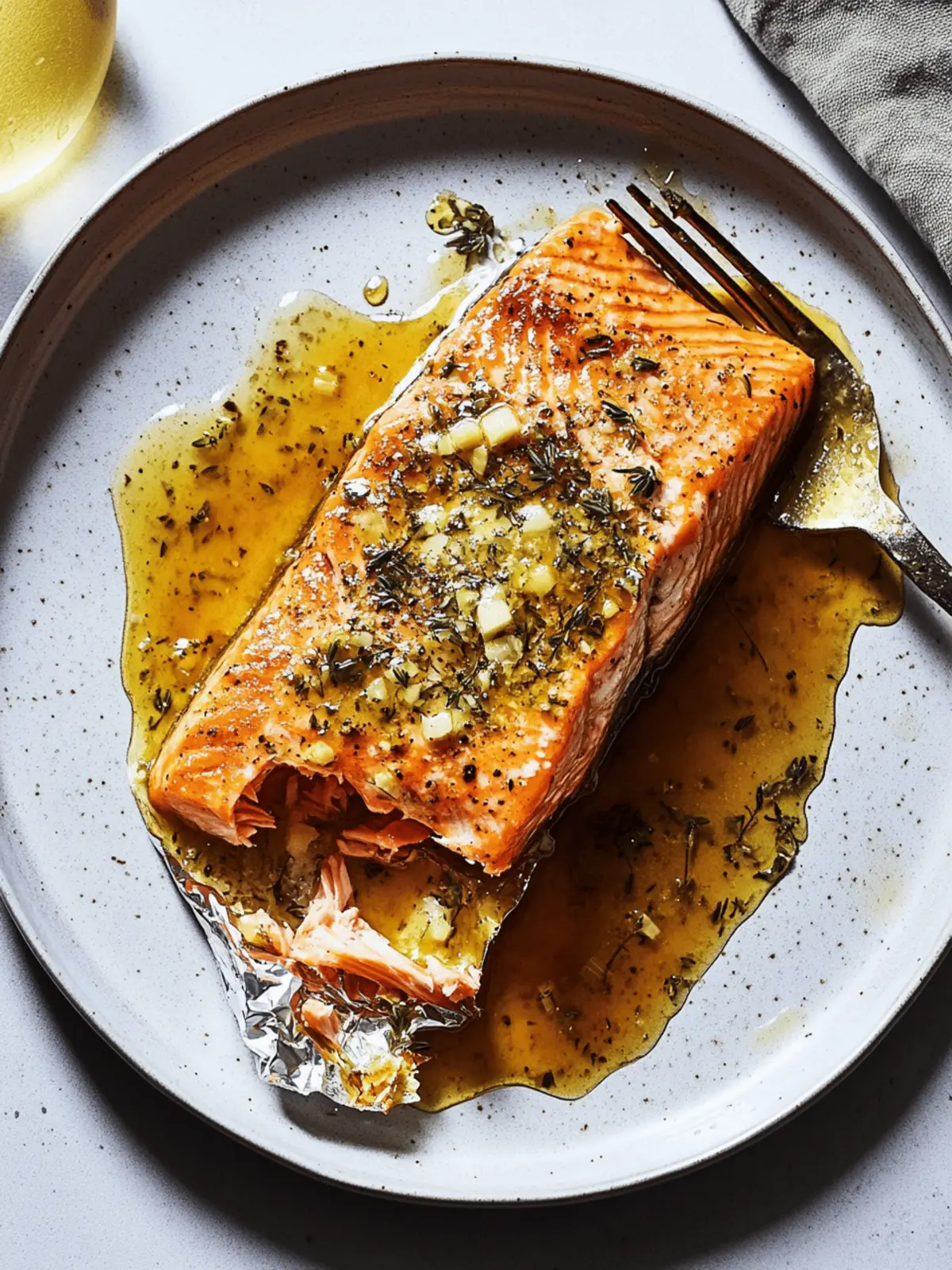 Grilled Salmon in Foil With Lemon-Garlic-Herb Butter