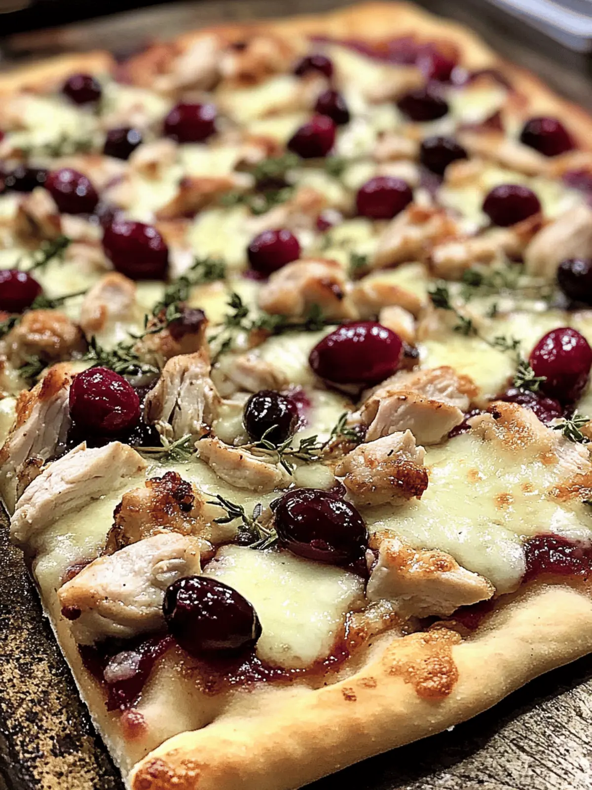 Cranberry Chicken & Brie Pizza