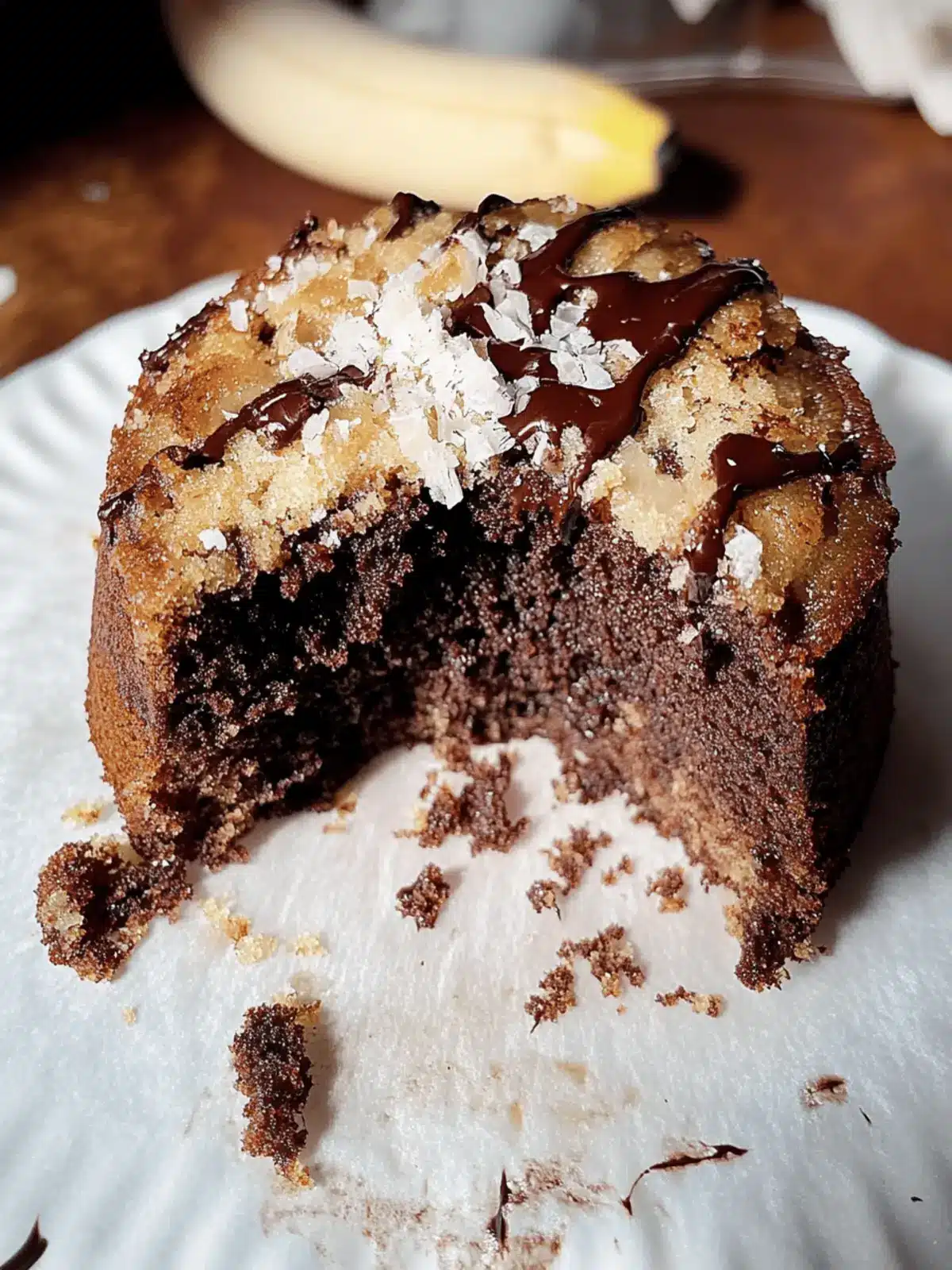 Brown Butter Chocolate Marbled Banana Cake