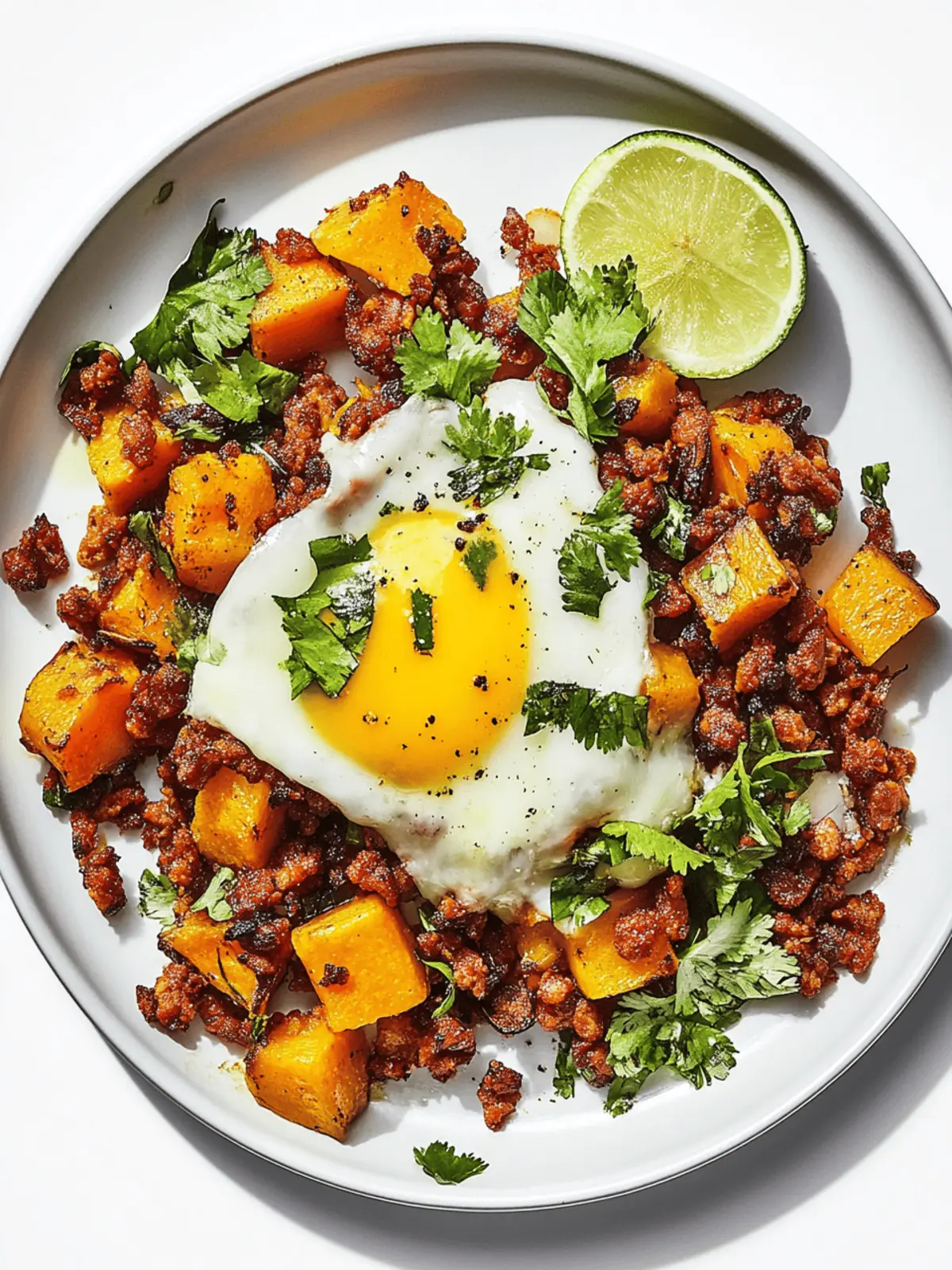 Butternut Squash and Chorizo Hash