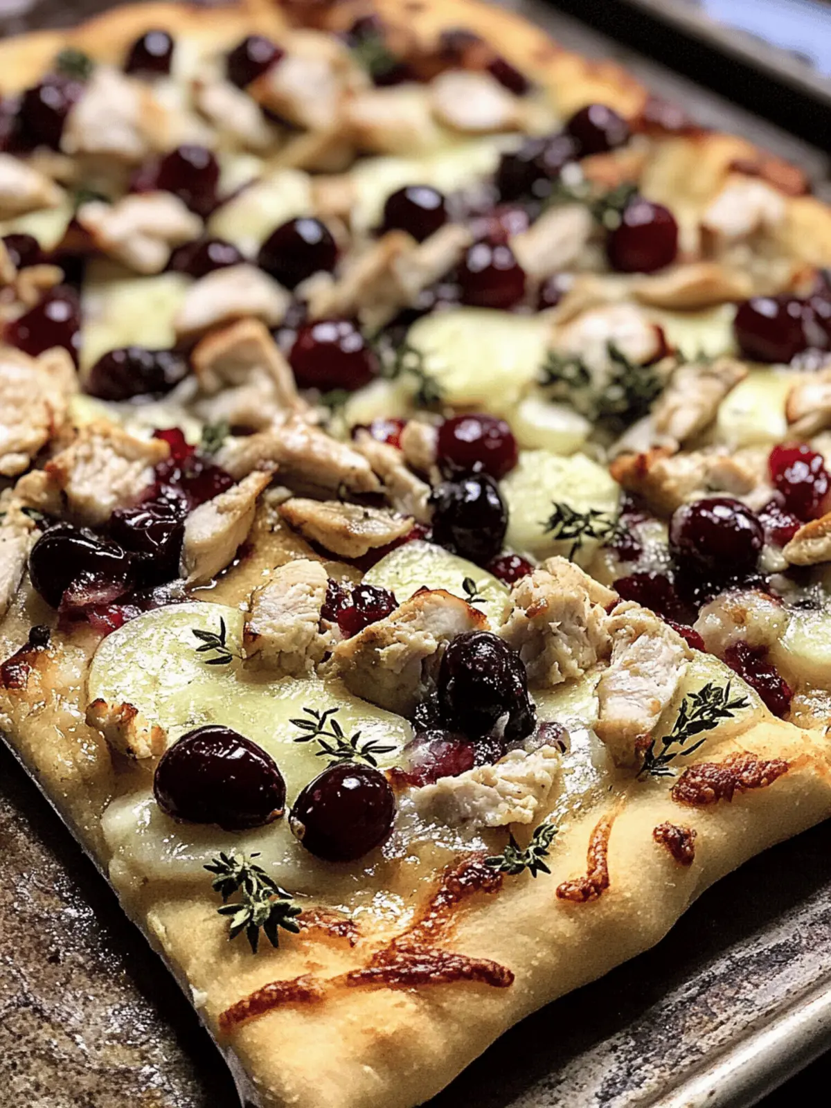 Cranberry Chicken & Brie Pizza