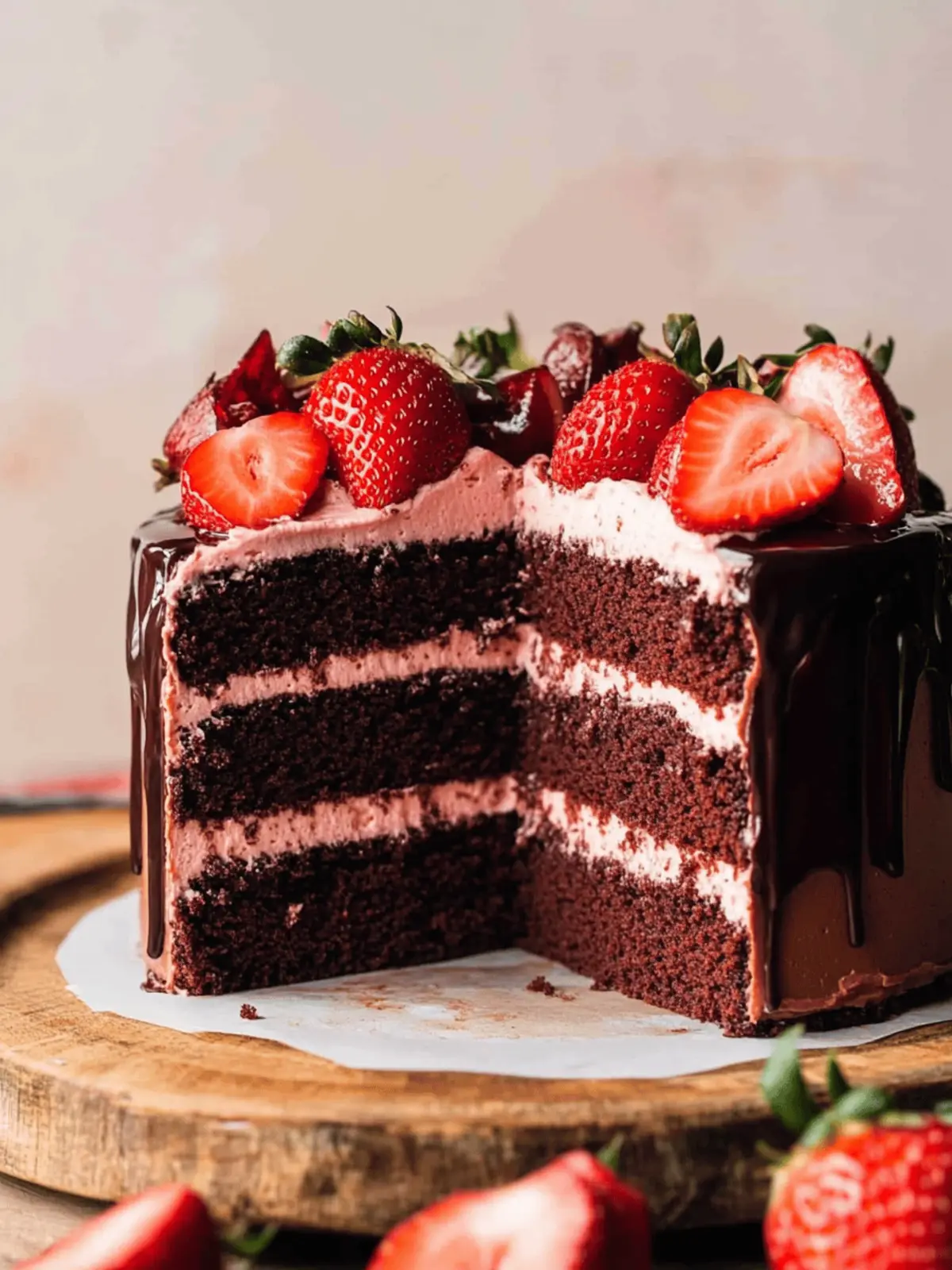 Chocolate Strawberry Cake