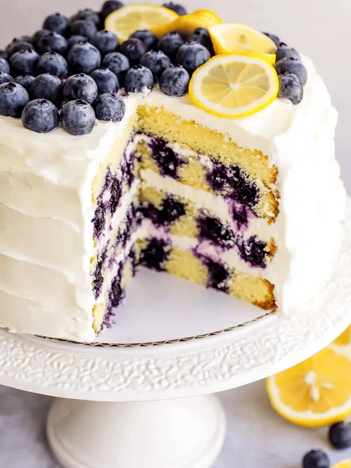 Blueberry Lemon Layer Cake