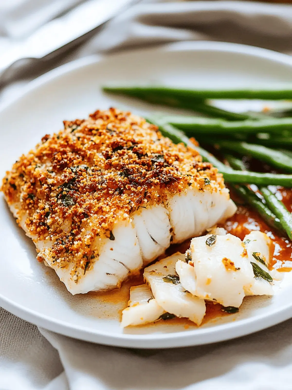Parmesan Crusted Baked Halibut Fish
