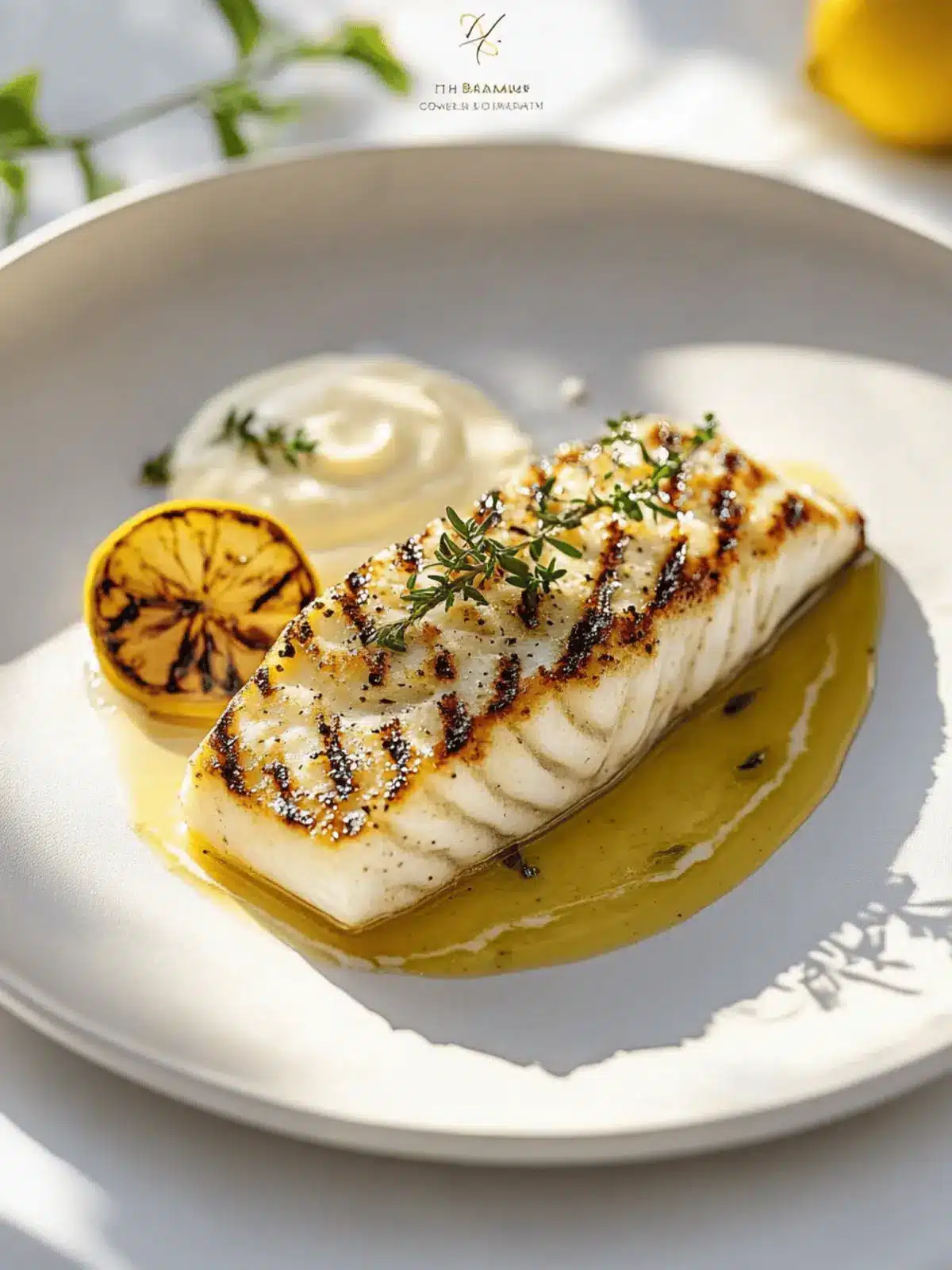 Grilled Barramundi with Lemon Myrtle Butter Sauce