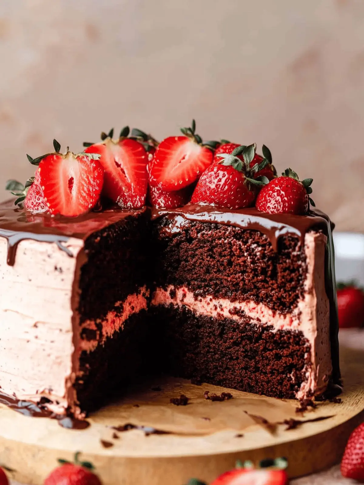 Chocolate Strawberry Cake