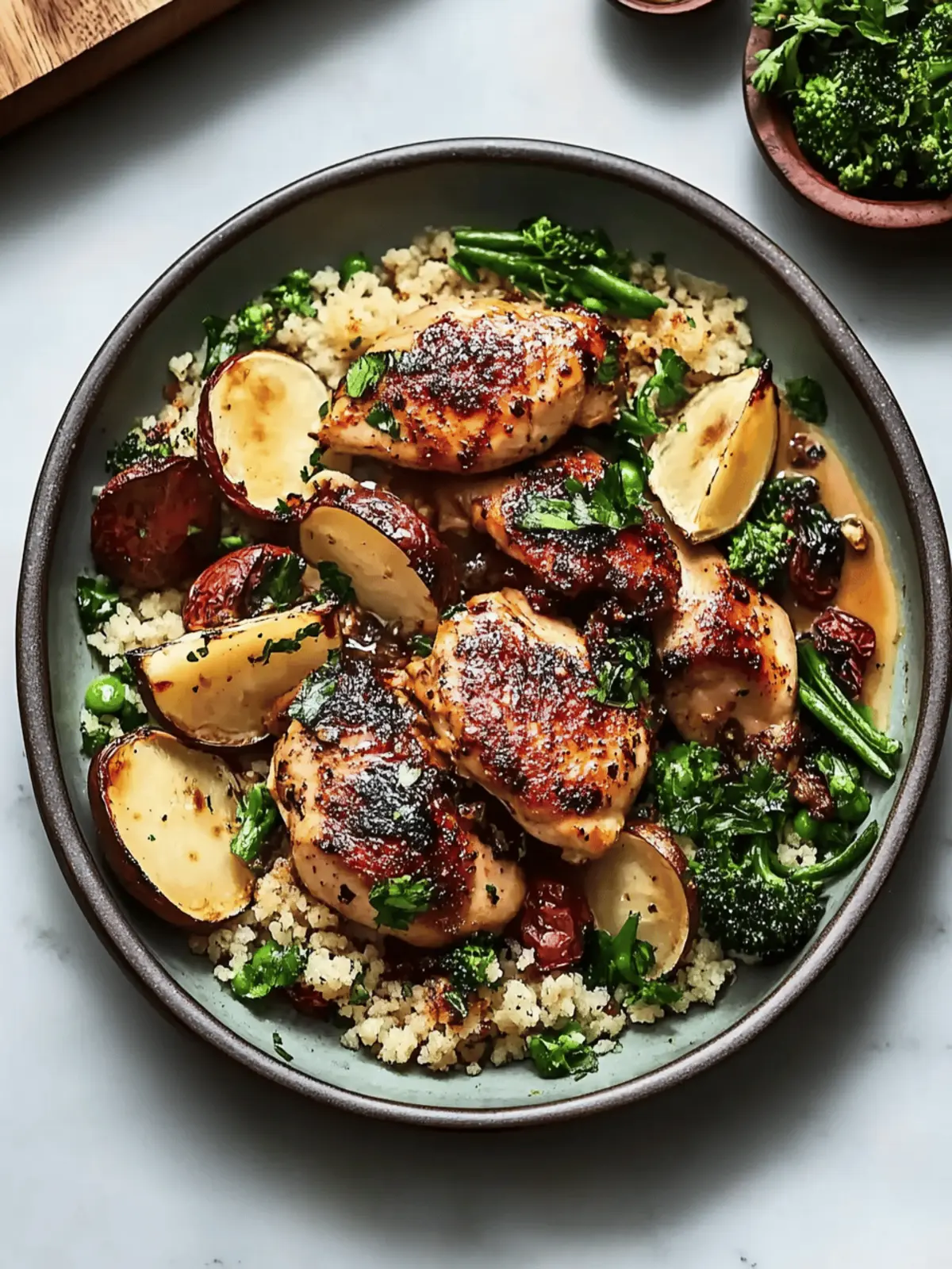 Honey Harissa Chicken Sheet Pan