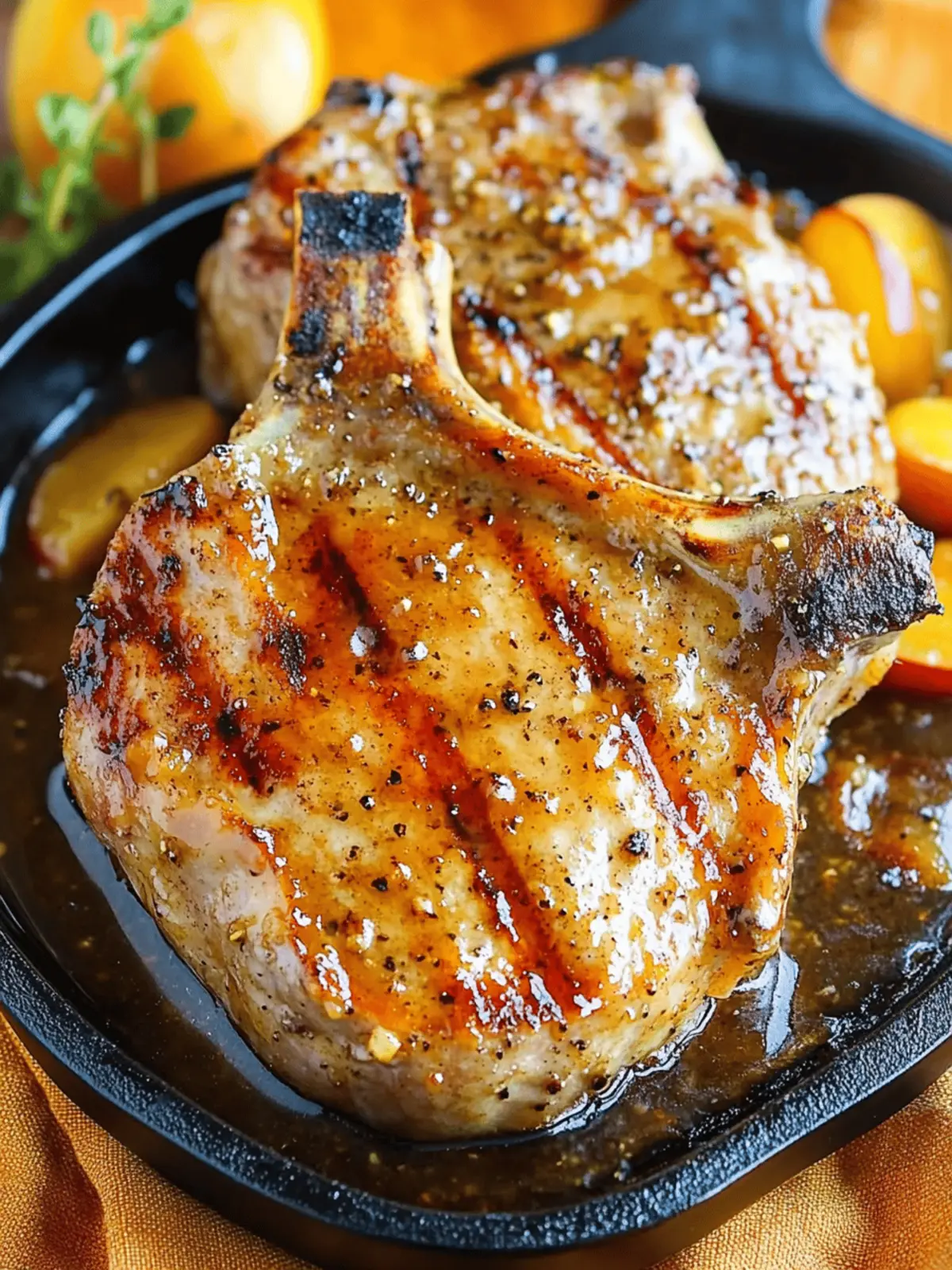 Maple Dijon Apple Cider Grilled Pork Chops