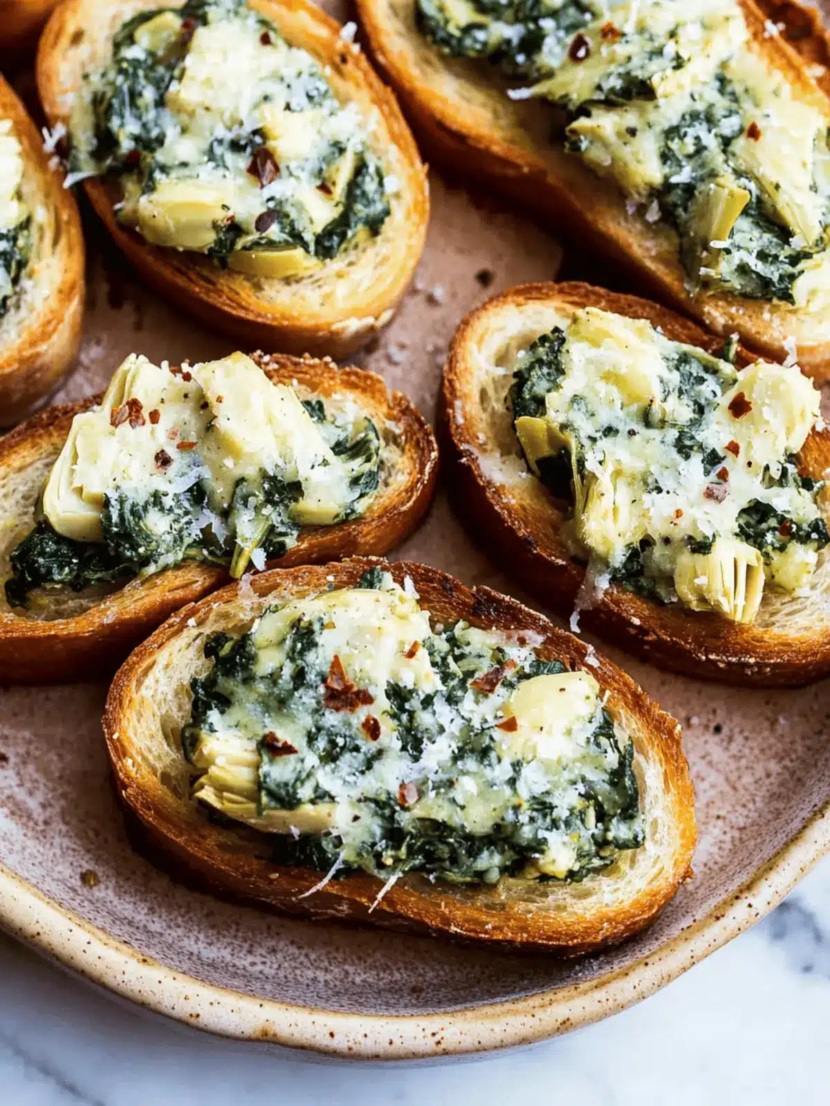 Spinach-Artichoke Crostini