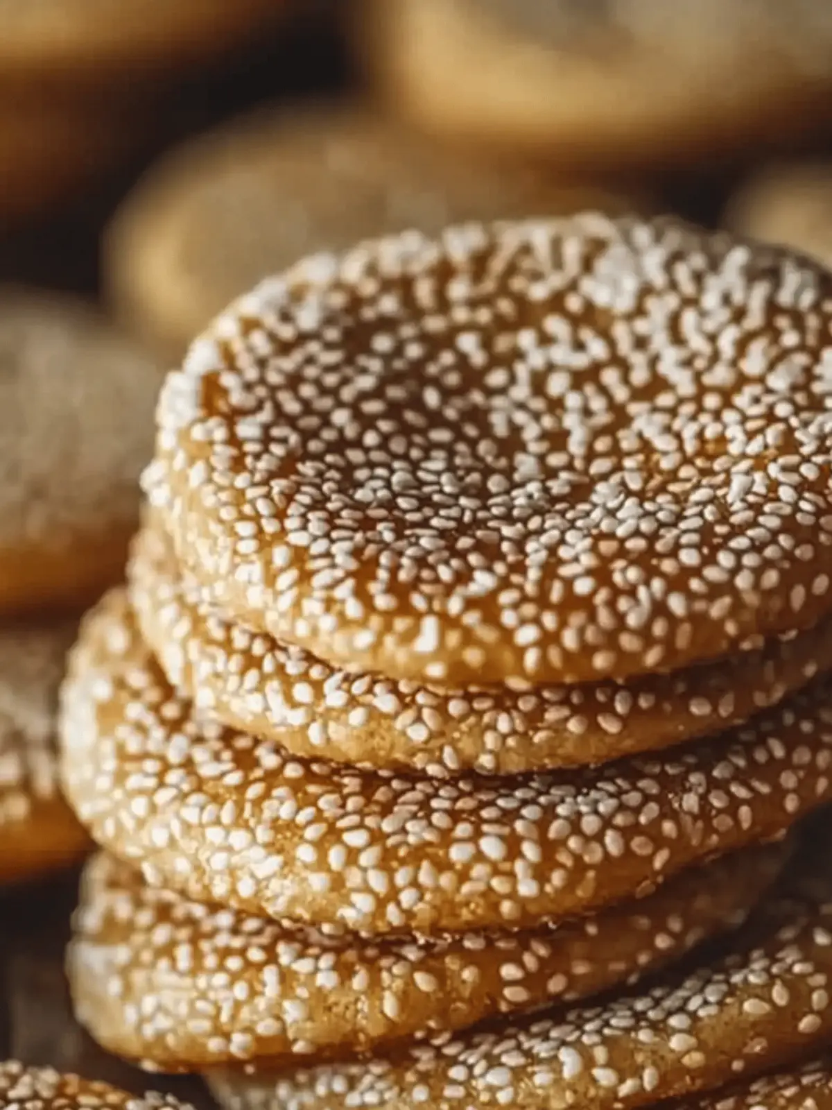 Buttery Honey Sesame Cookies