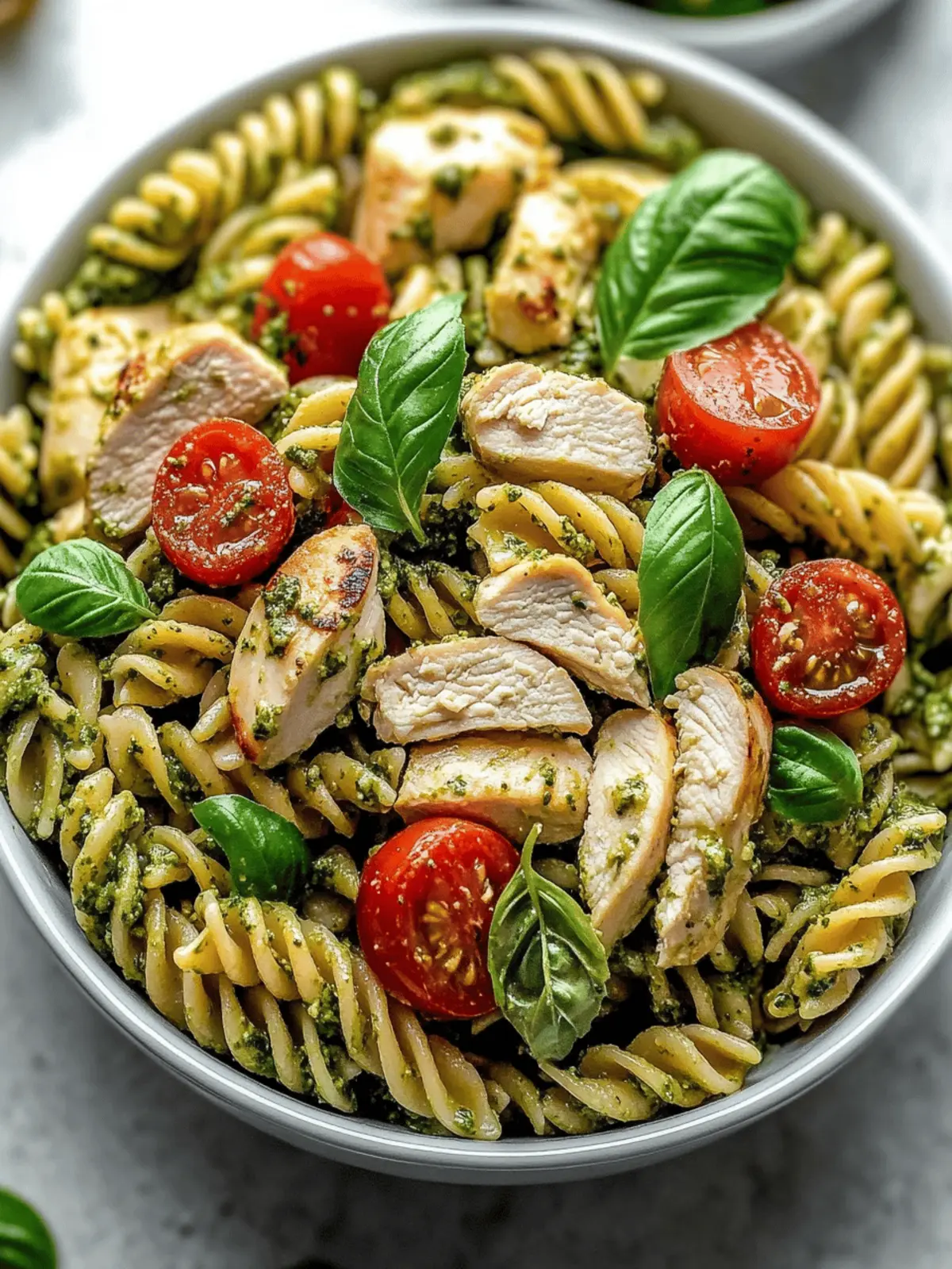 Easy Chicken Pesto Pasta Salad