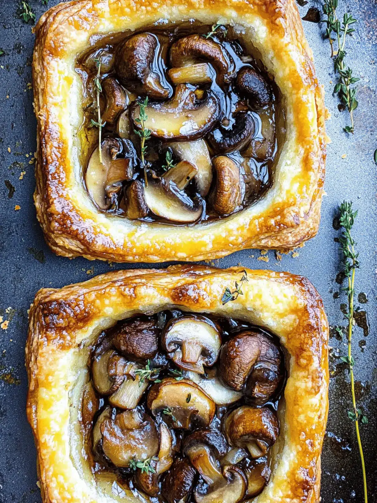 Balsamic Glazed Mushroom Tart