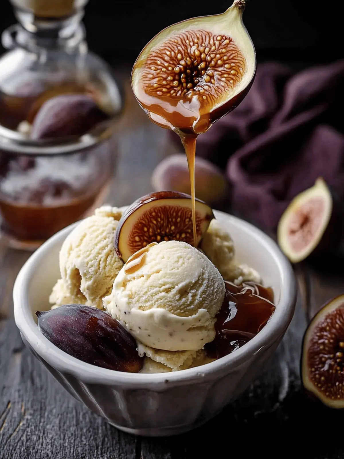 Fig Ricotta and Rum Caramel Gelato